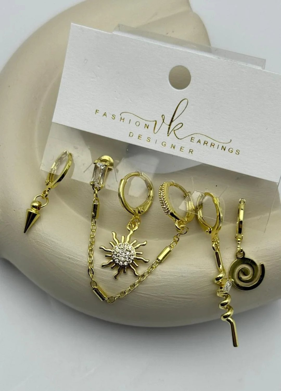 Vip 6'lı Gold Küpe - 25-vip154