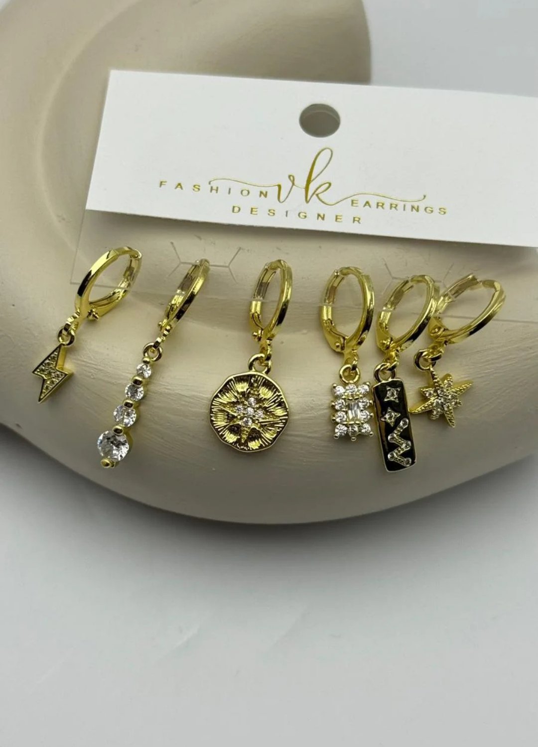 Vip 6'lı Gold Küpe - 25-vip158