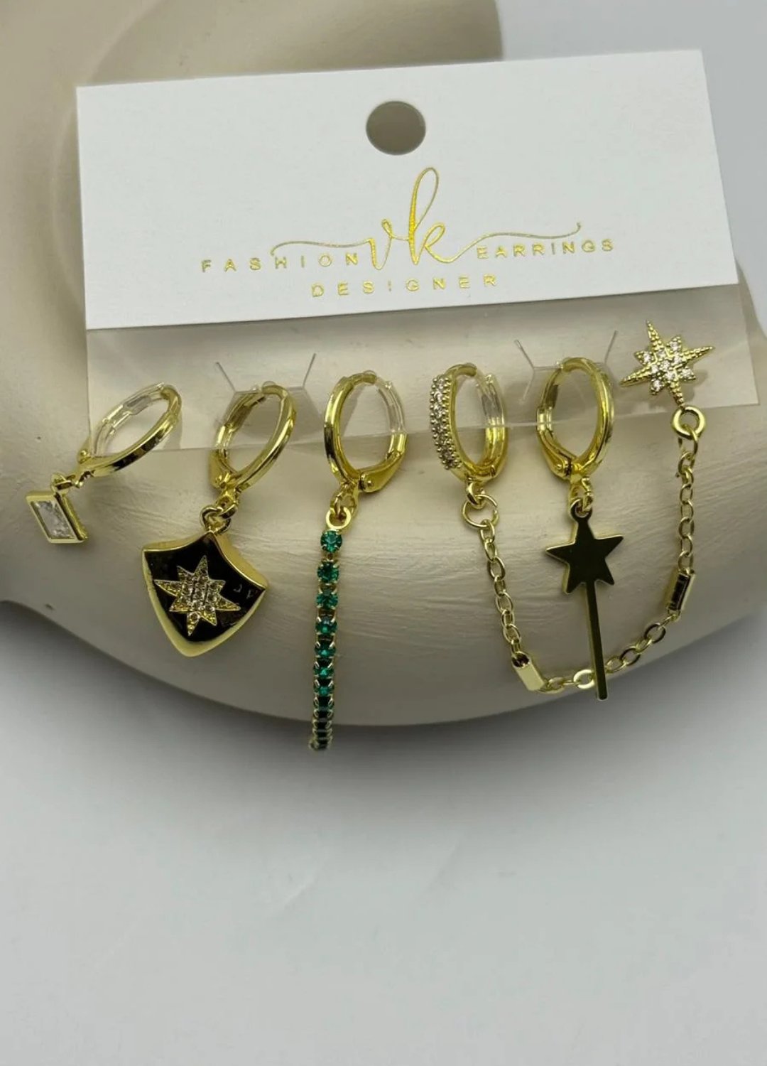 Vip 6'lı Gold Küpe - 25-vip159