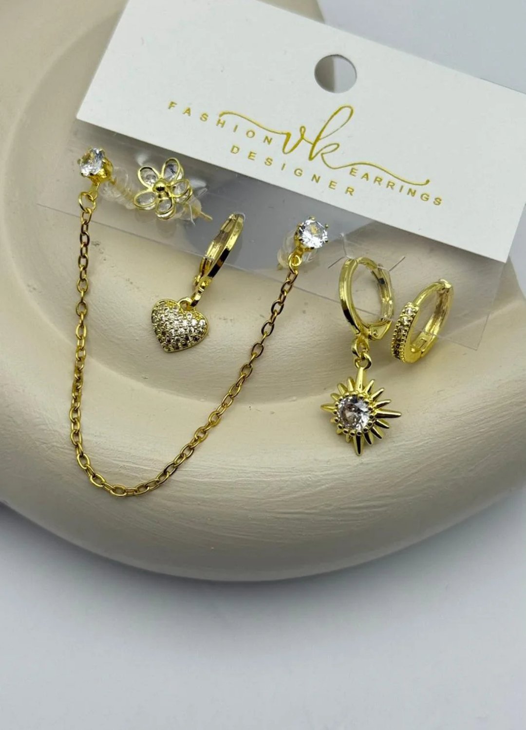 Vip 6'lı Gold Küpe - 25-vip160