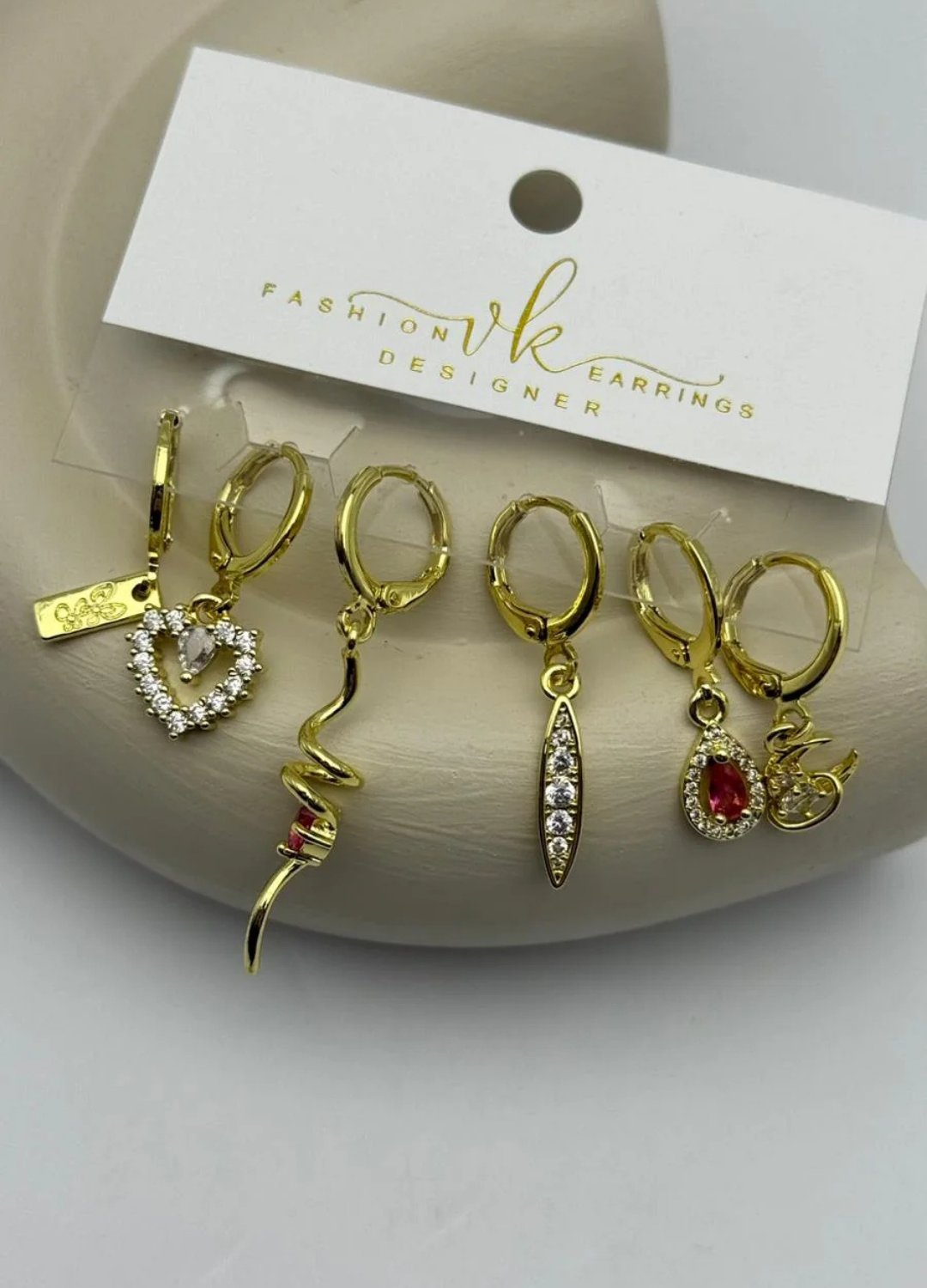 Vip 6'lı Gold Küpe - 25-vip163