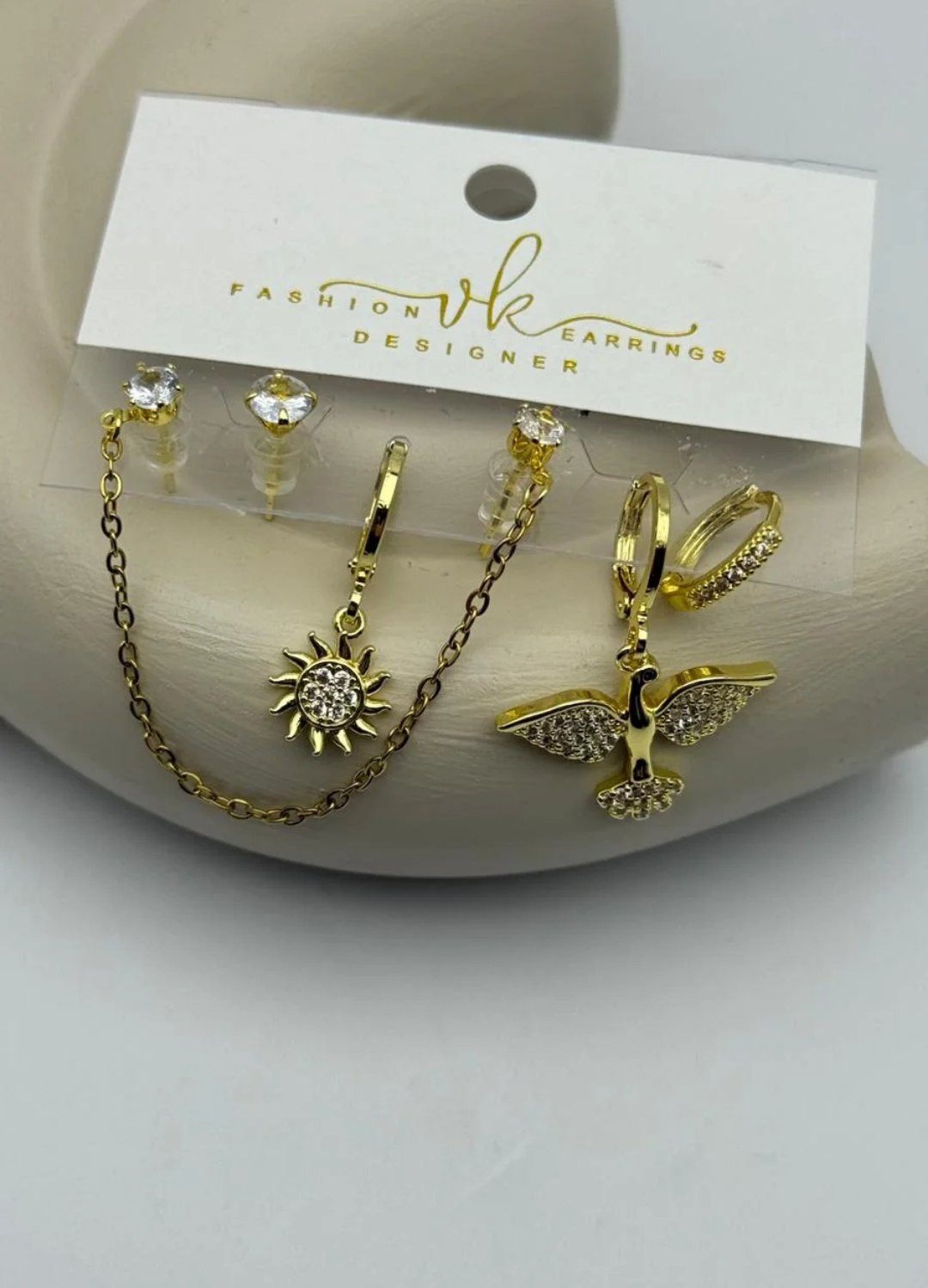 Vip 6'lı Gold Küpe - 25-vip164
