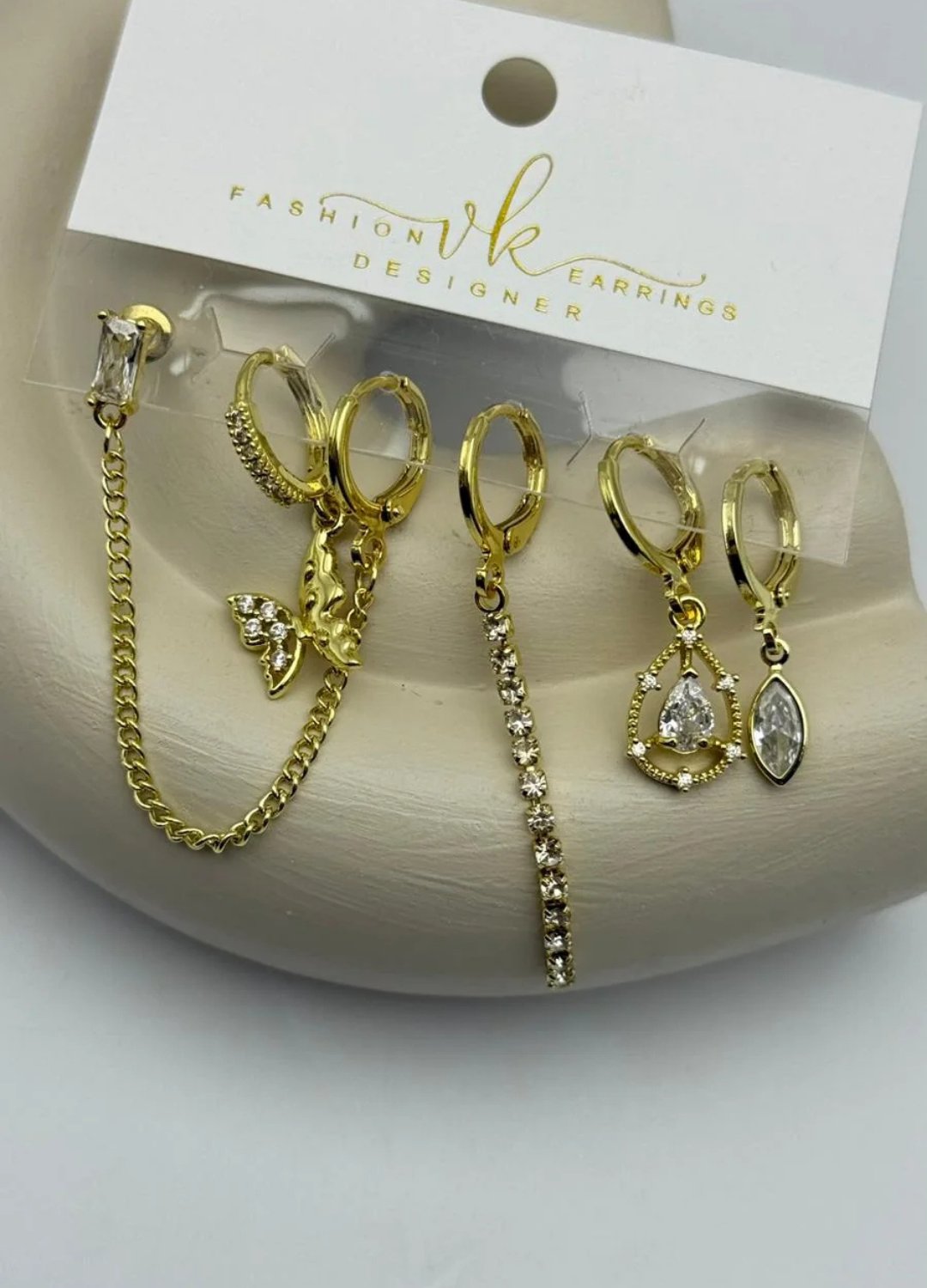 Vip 6'lı Gold Küpe - 25-vip168