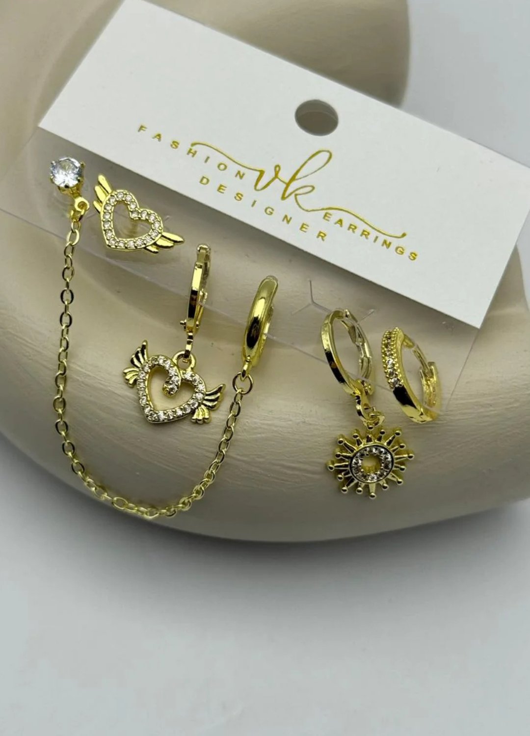 Vip 6'lı Gold Küpe - 25-vip172