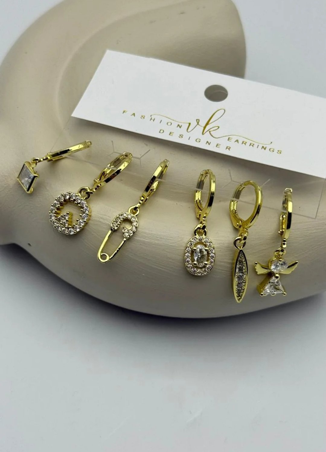 Vip 6'lı Gold Küpe - 25-vip174