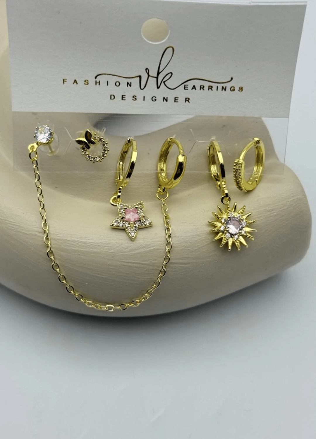 Vip 6'lı Gold Küpe - 25-vip175