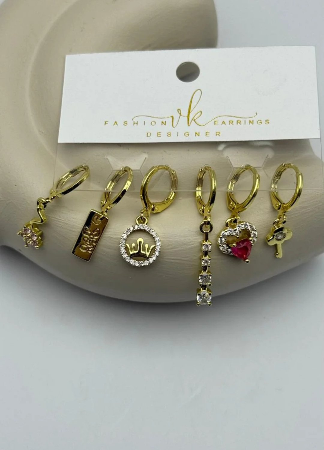 Vip 6'lı Gold Küpe - 25-vip186