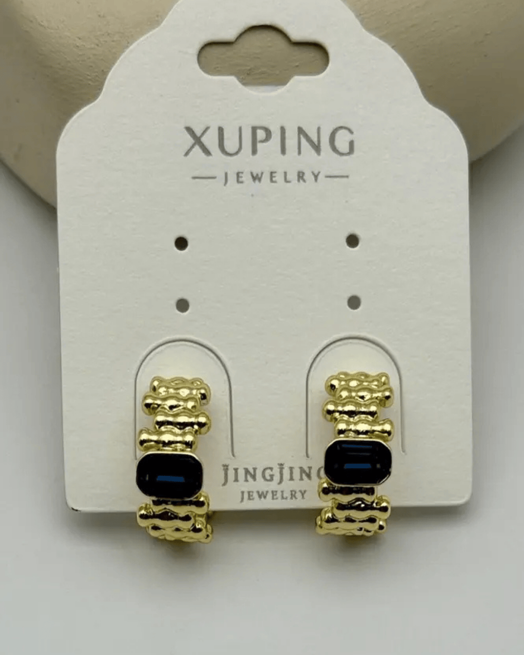 Xuping Gold Lacivert Taşlı Küpe - 25-xpkp280