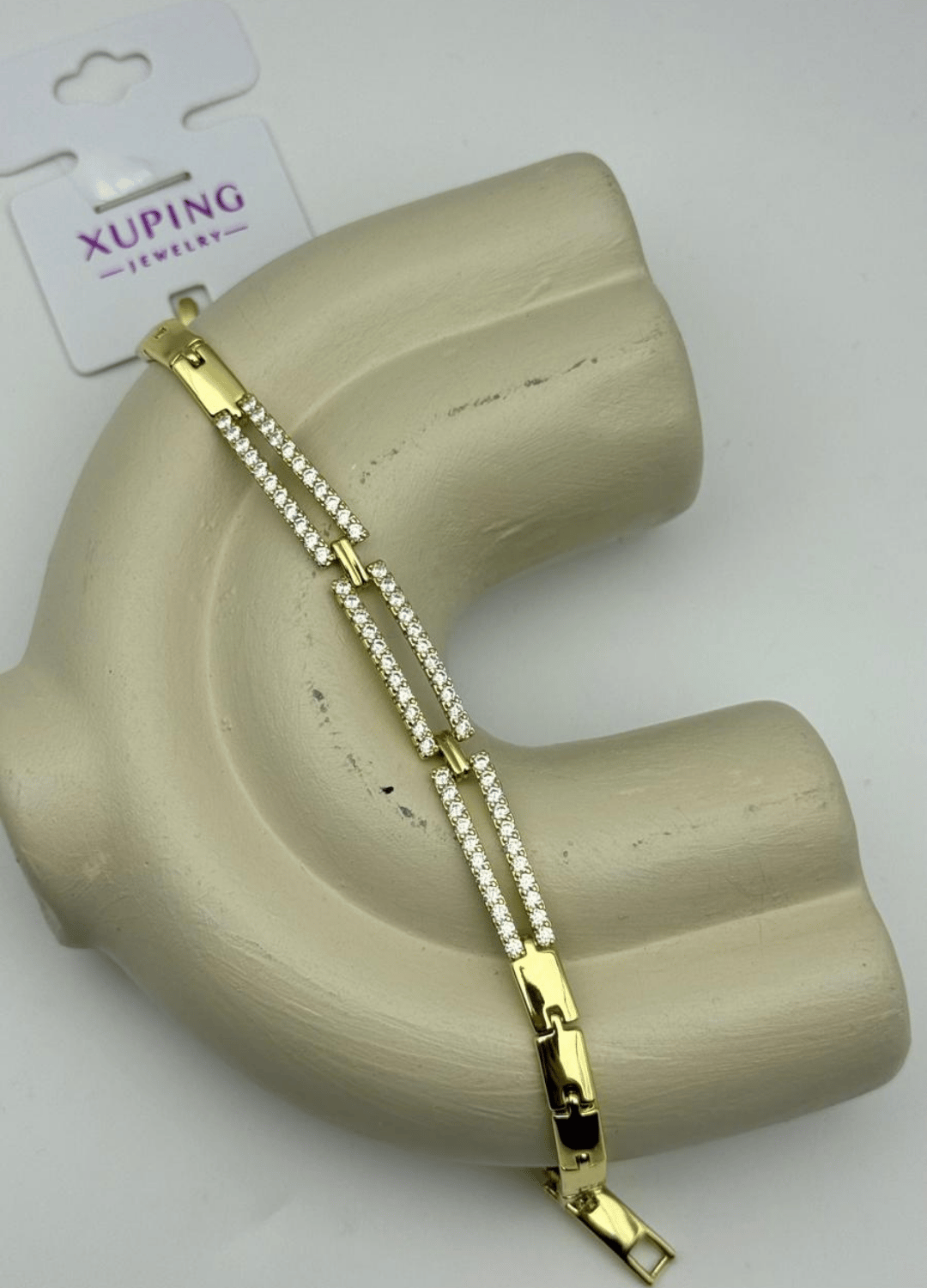 Xuping Gold Luna Twin Işıltı Taşlı Bileklik - 26xpb22