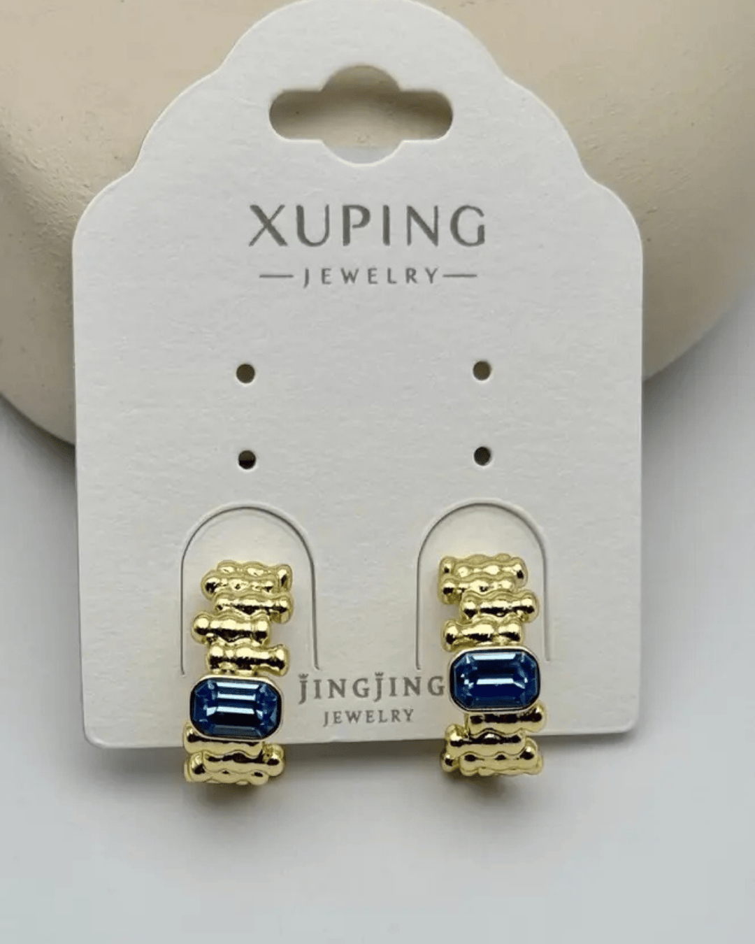 Xuping Gold Mavi Taşlı Küpe - 25-xpkp277