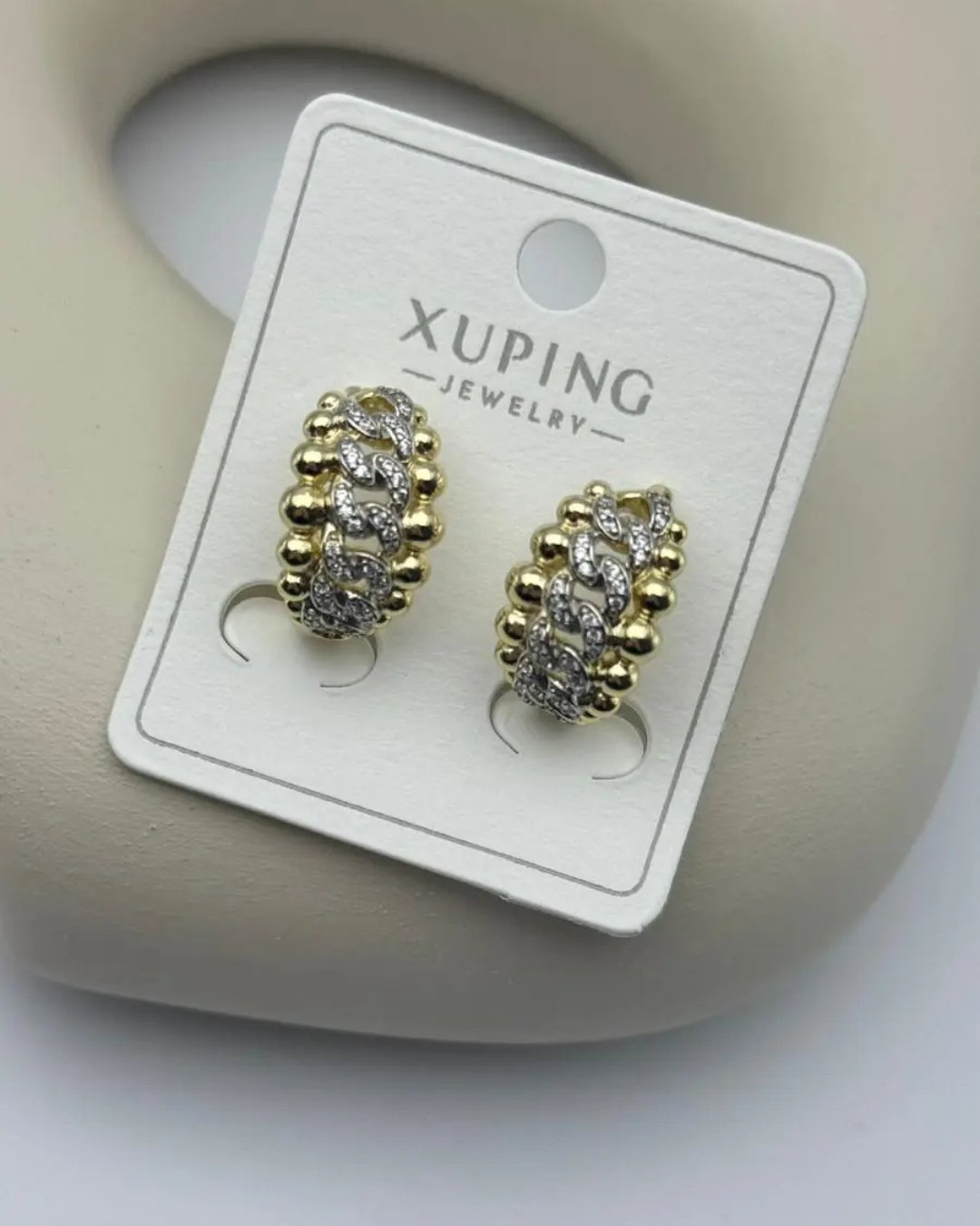 Xuping Gold Mix Tasarım Küpe - 25-xpkp130
