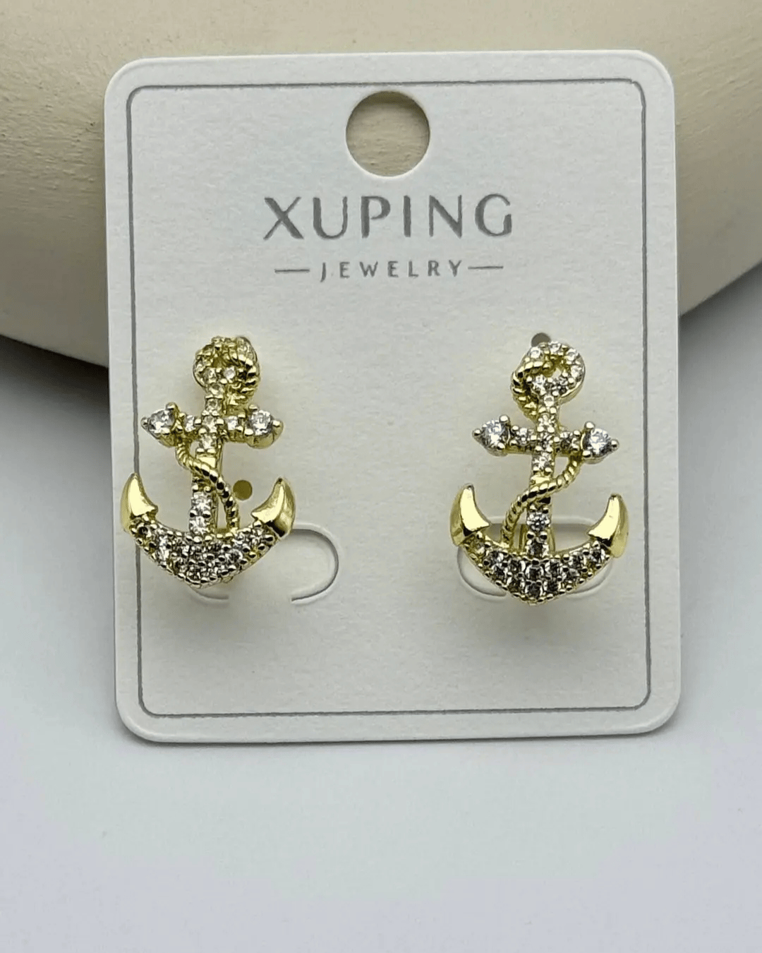 Xuping Gold Taşlı Çapa Küpe - 25-xpkp335