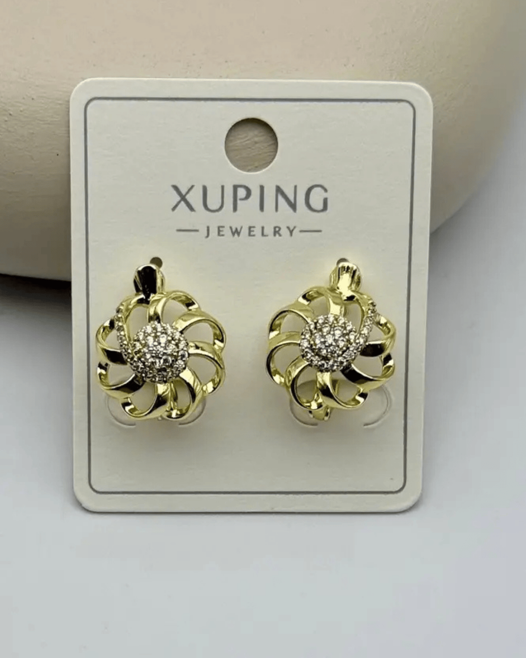 Xuping Gold Taşlı Çiçek Küpe - 25-xpkp274