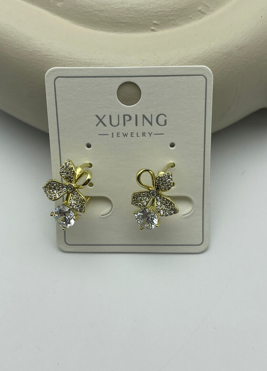 Xuping Gold Taşlı Çiçek Küpe - 25xpkp368