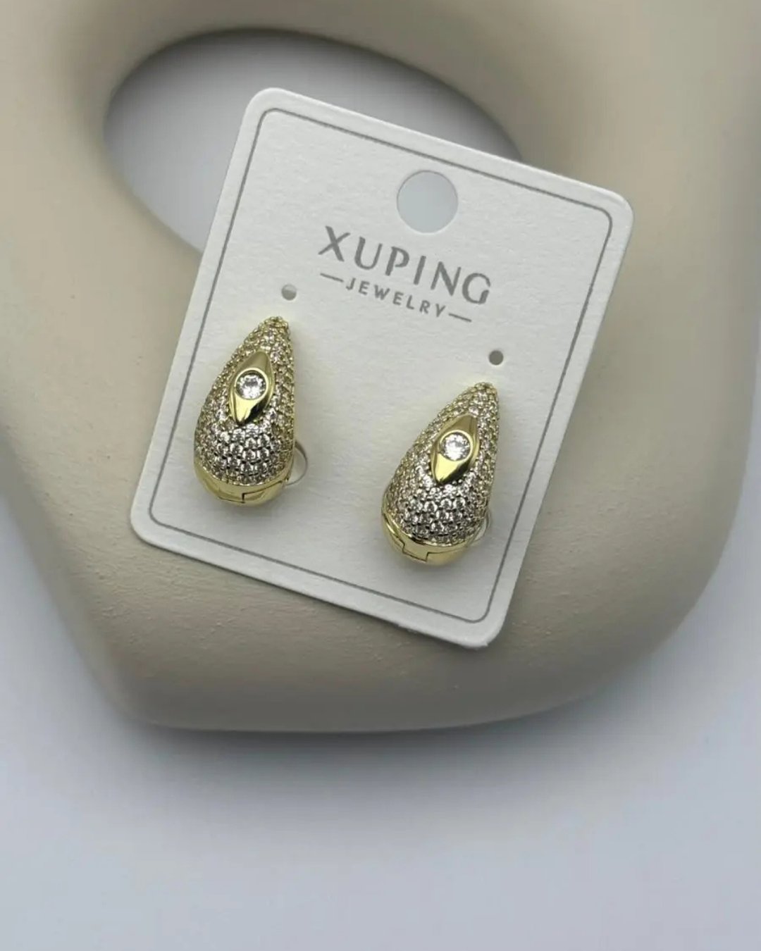 Xuping Gold Taşlı Damla Küpe - 25-xpkp133