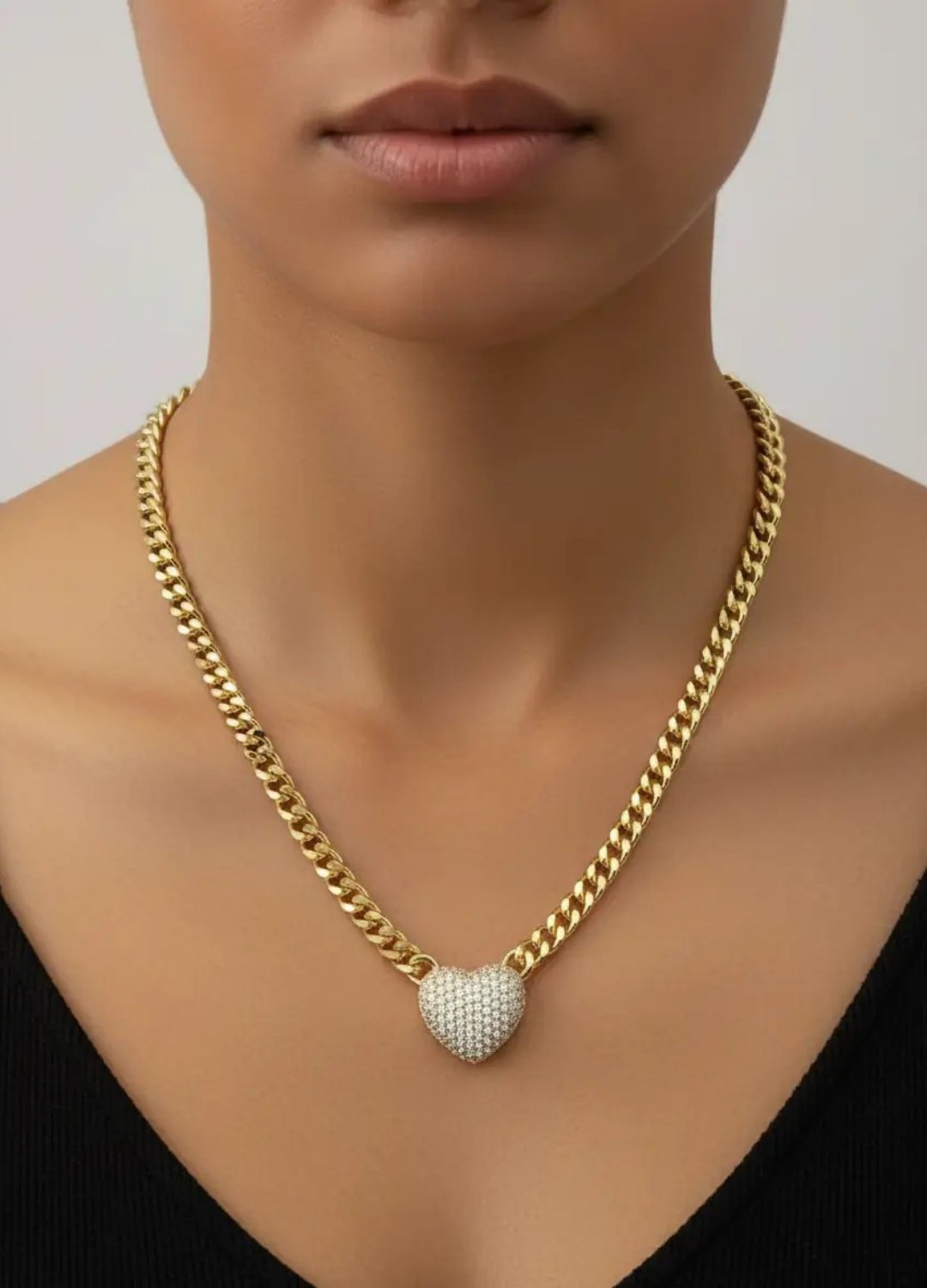 Xuping Gold Taşlı Kalp Kolye - 26xpk02