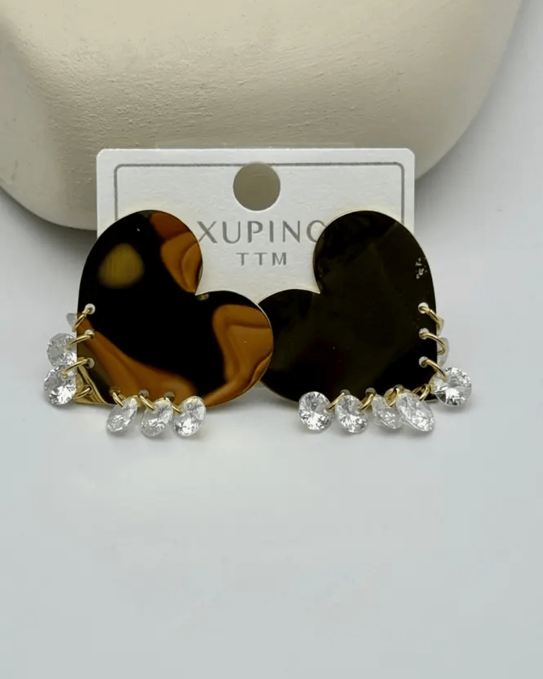 Xuping Gold Taşlı Kalp Küpe - 25-xpkp284