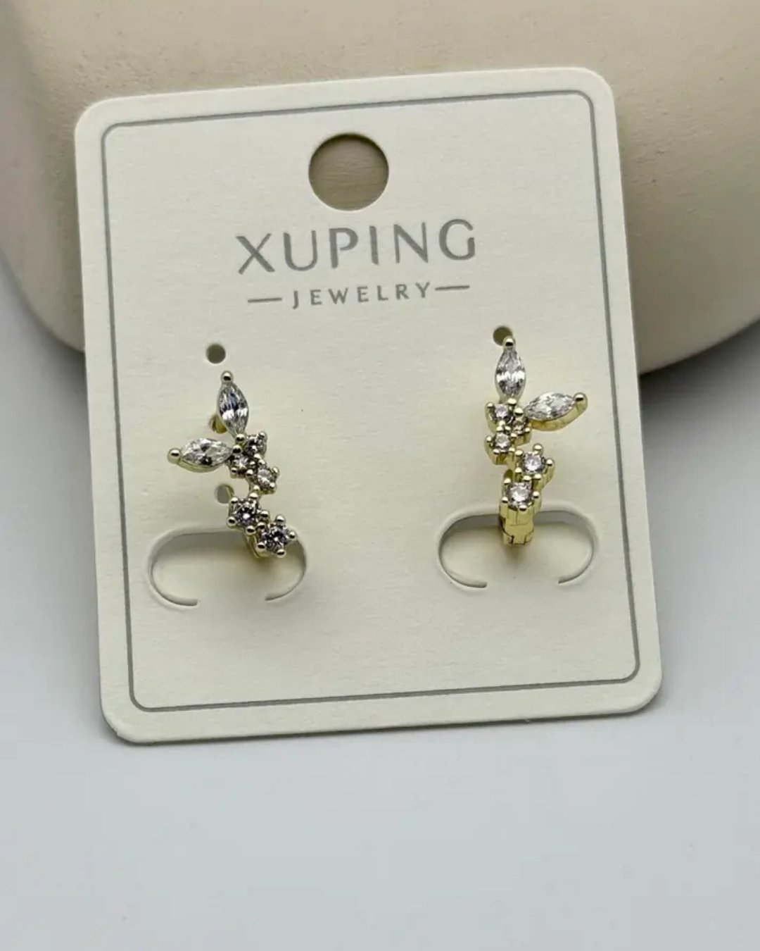 Xuping Gold Taşlı Kelebek Küpe - 25-xpkp245