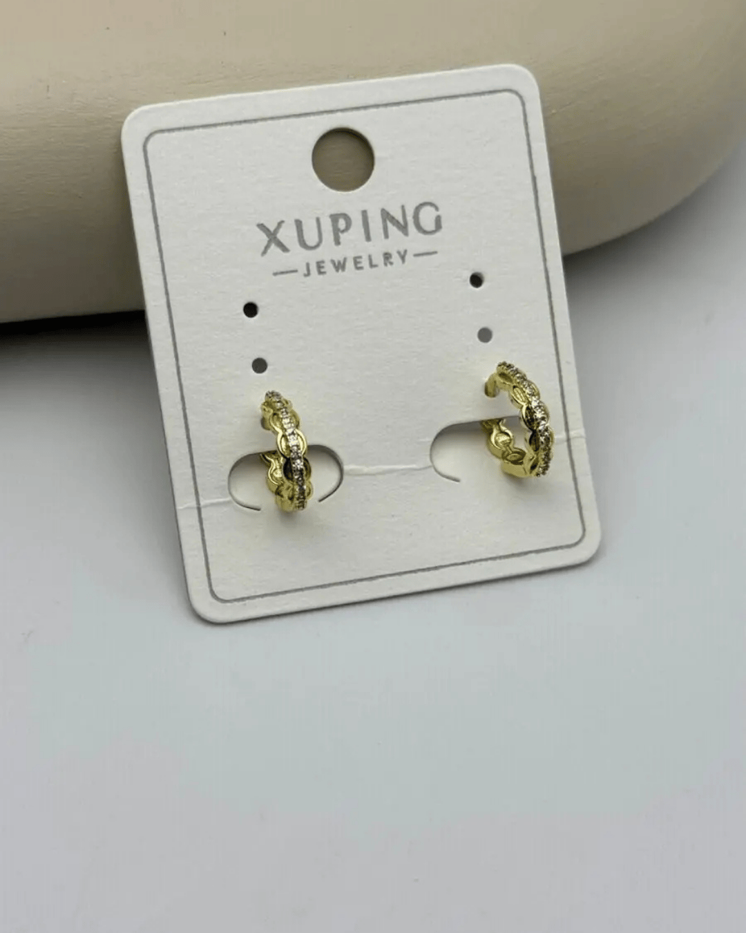 Xuping Gold Taşlı Mini Halka Küpe - 25-xpkp165