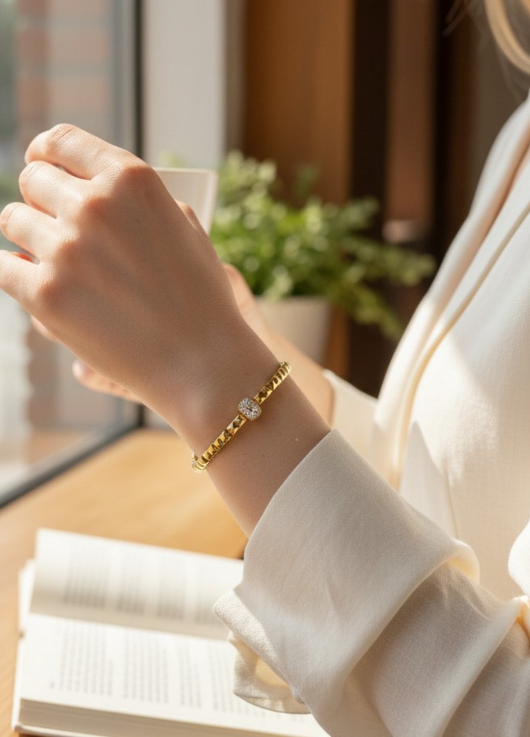 Xuping Gold Taşlı Prestij Piramit Bileklik - 26xpb26