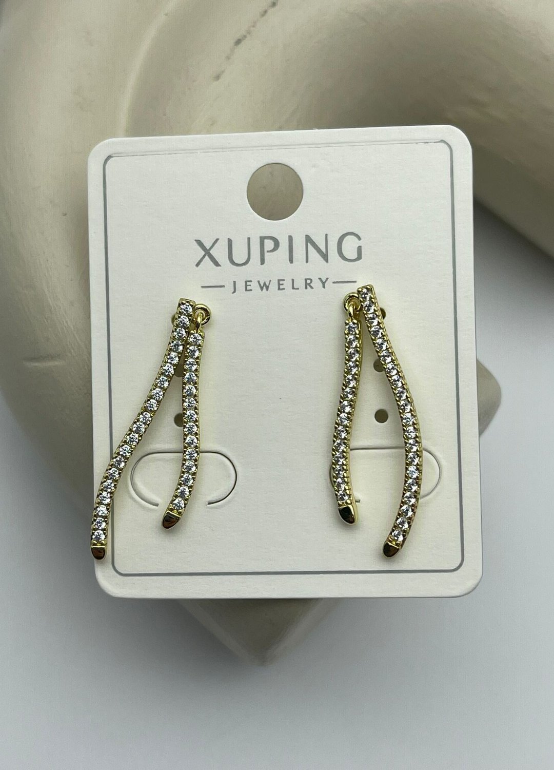 Xuping Gold Taşlı Sallantılı Küpe - 25xpkp355