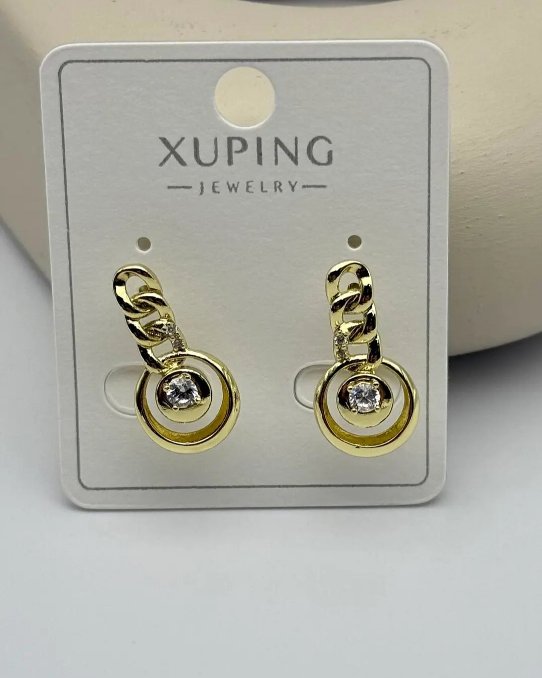 Xuping Gold Taşlı Tasarım Küpe - 25-xpkp189