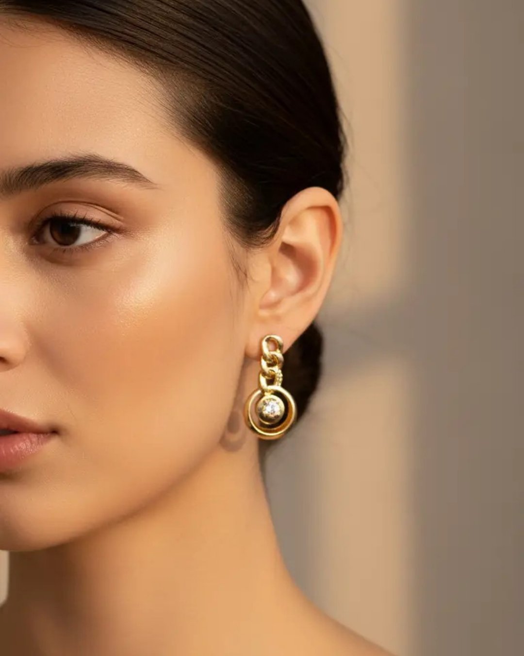 Xuping Gold Taşlı Tasarım Küpe - 25-xpkp189