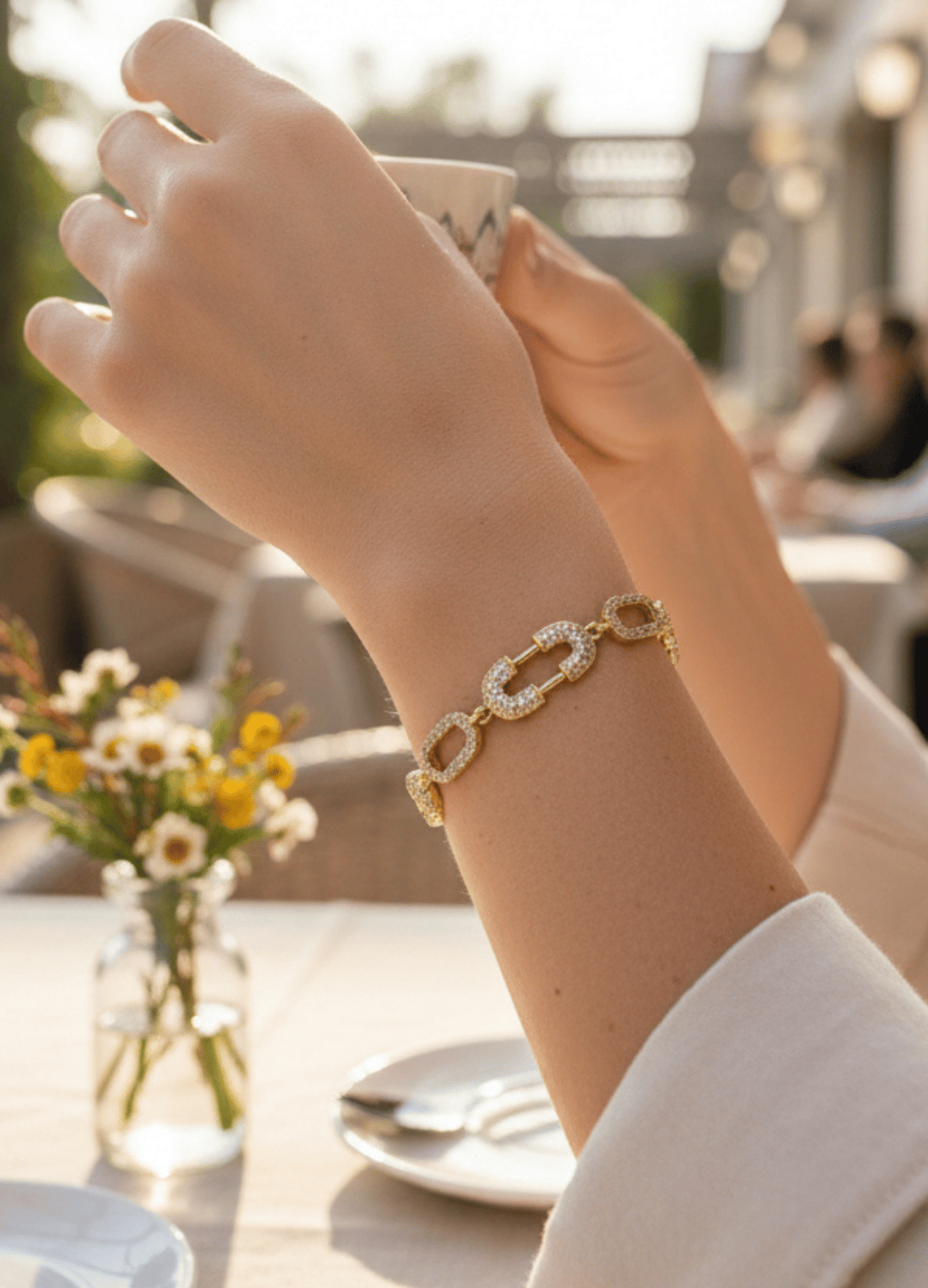 Xuping Gold Yuvarlak Taşlı Bileklik - 26xpb10