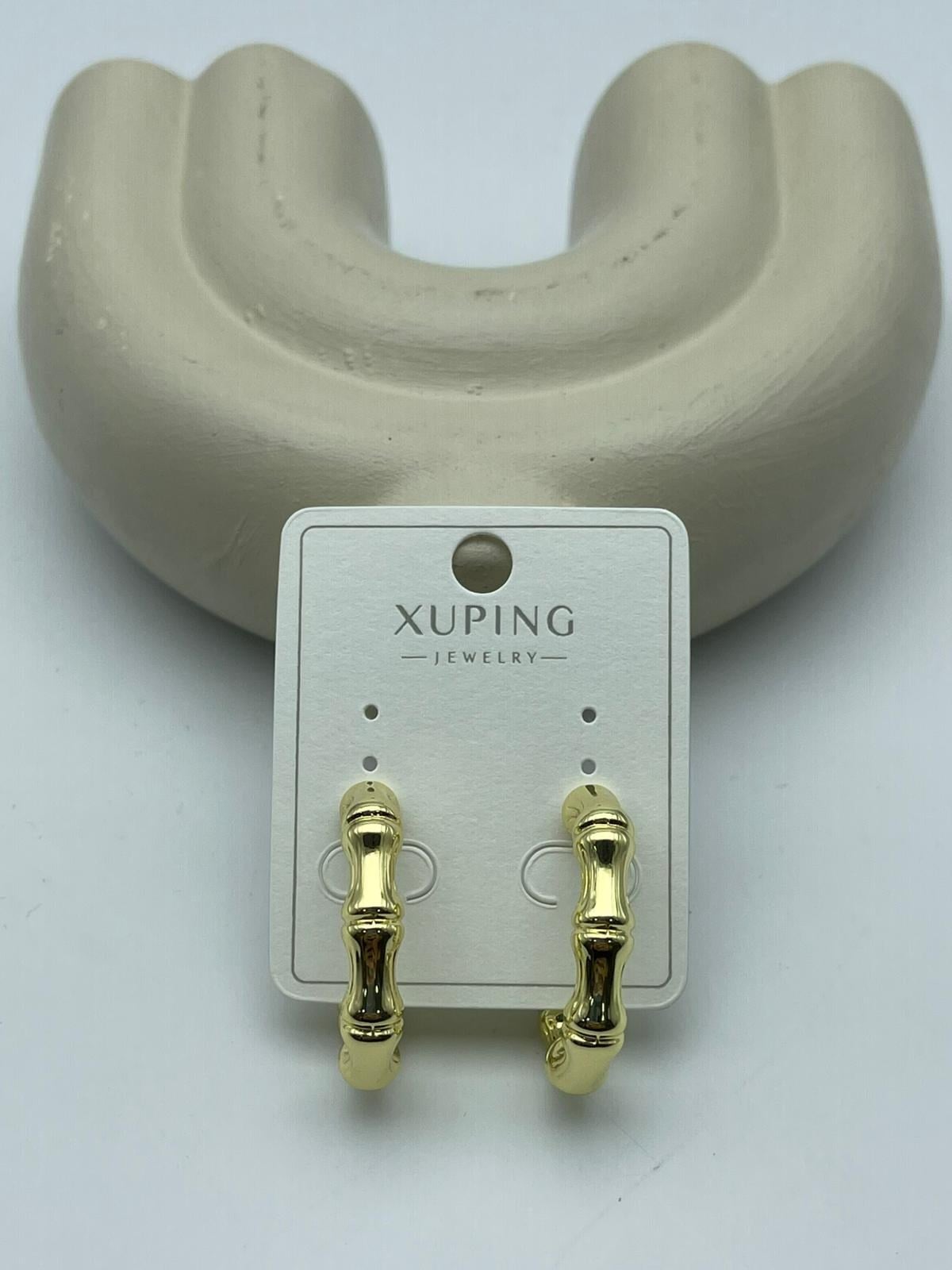 Xuping İşlemeli Gold Çelik Halka Küpe - 26xpkp20