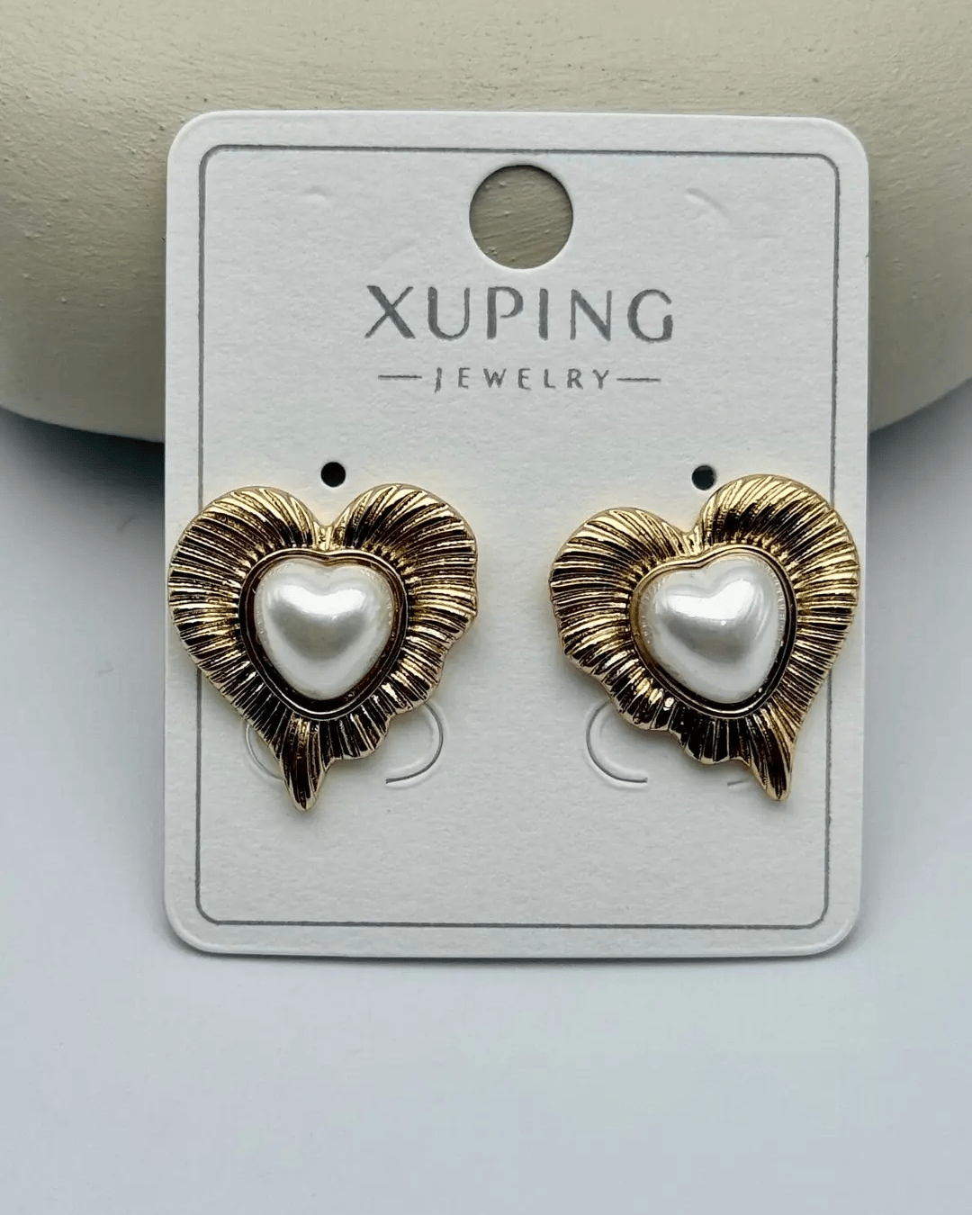 Xuping Rose İncili Kalp Küpe - 25-xpkp273