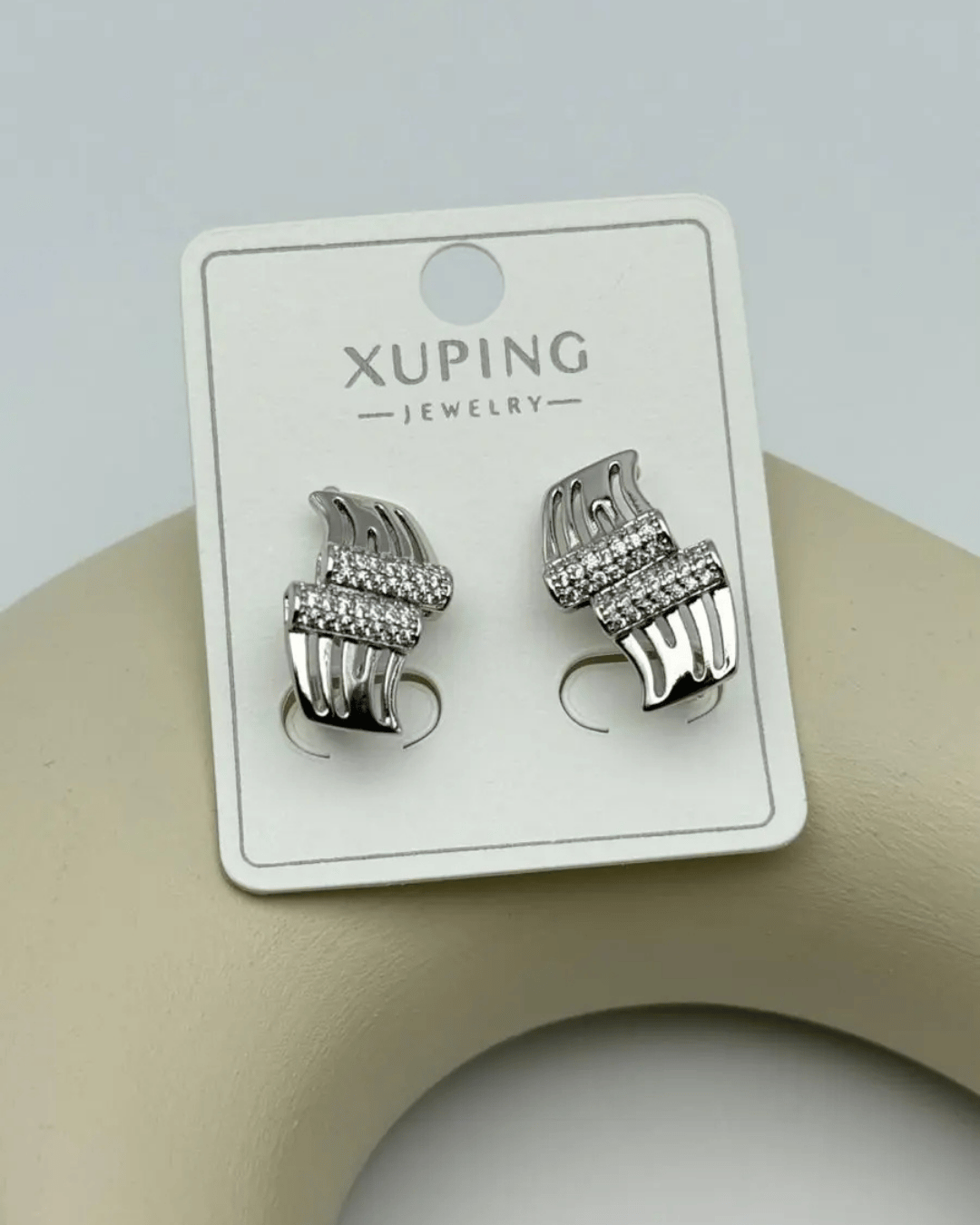 Xuping Silver Taşlı Dalga Küpe - 25-xpkp45