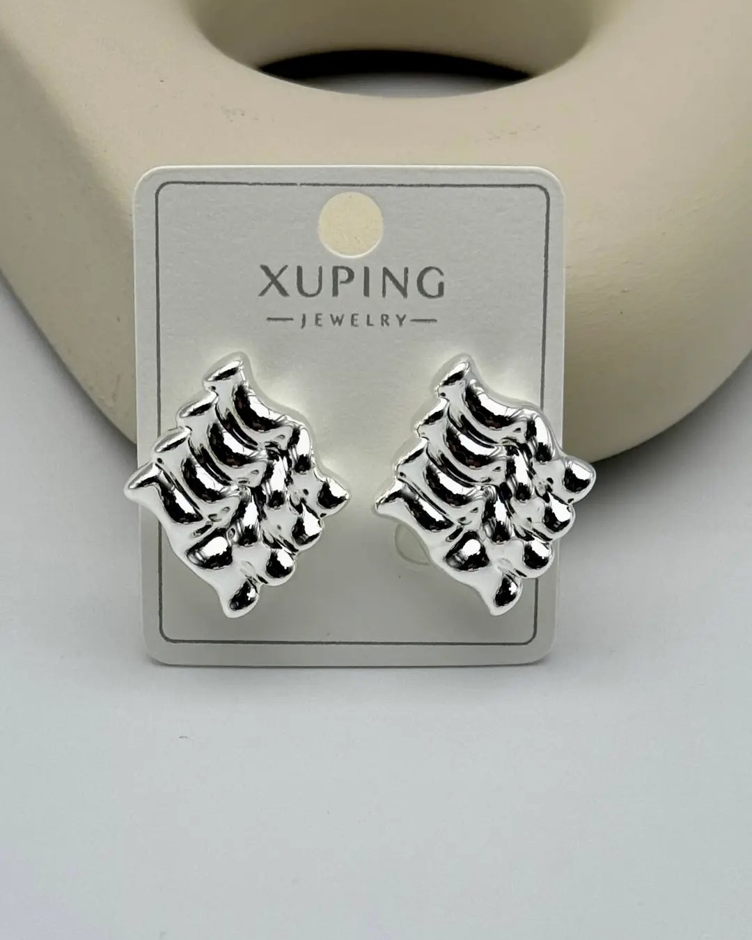 Xuping Silver Tırtık Desen Küpe - 25-xpkp227