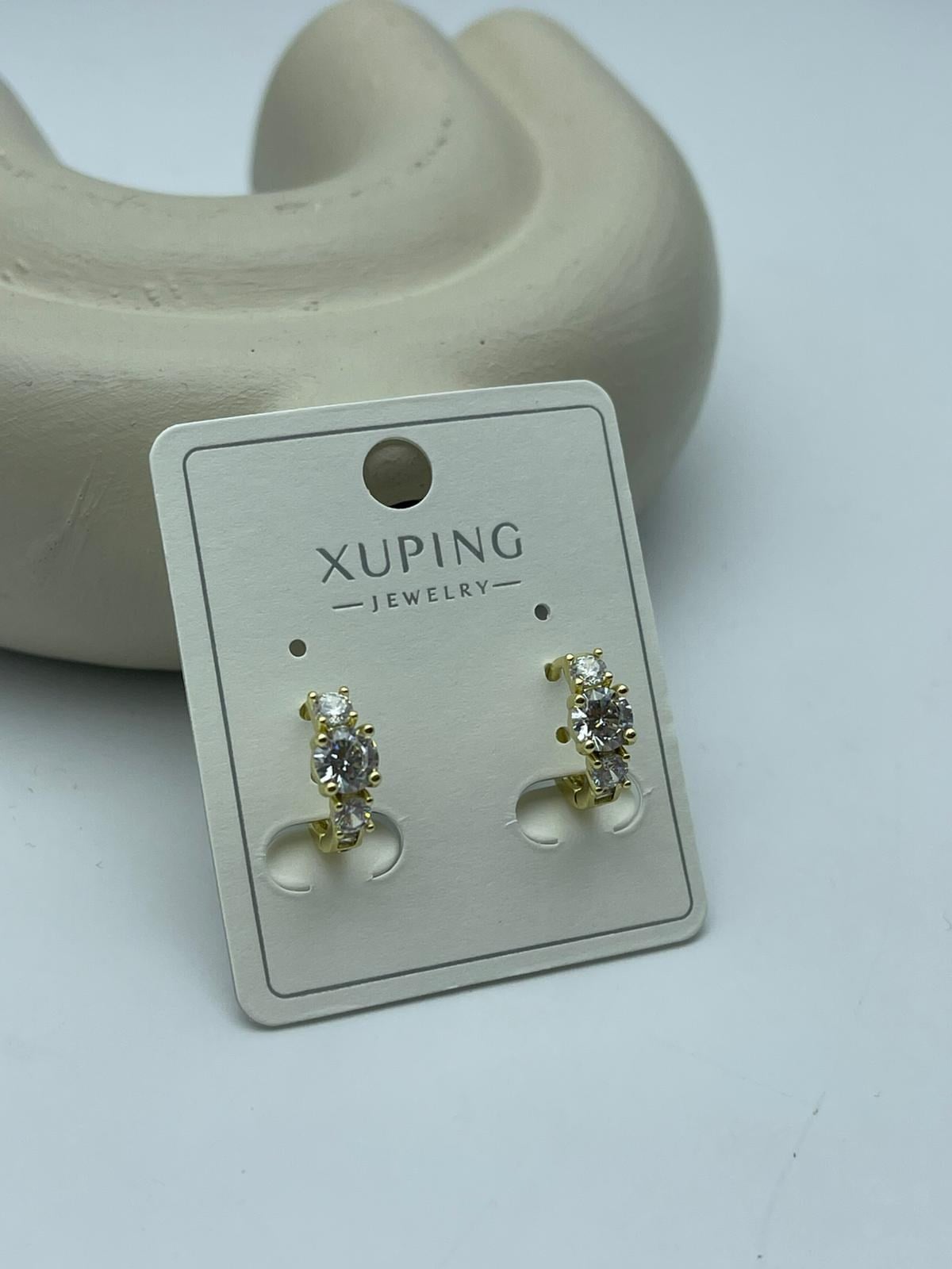 Xuping Taşlı Gold Çelik Küpe - 26xpkp35