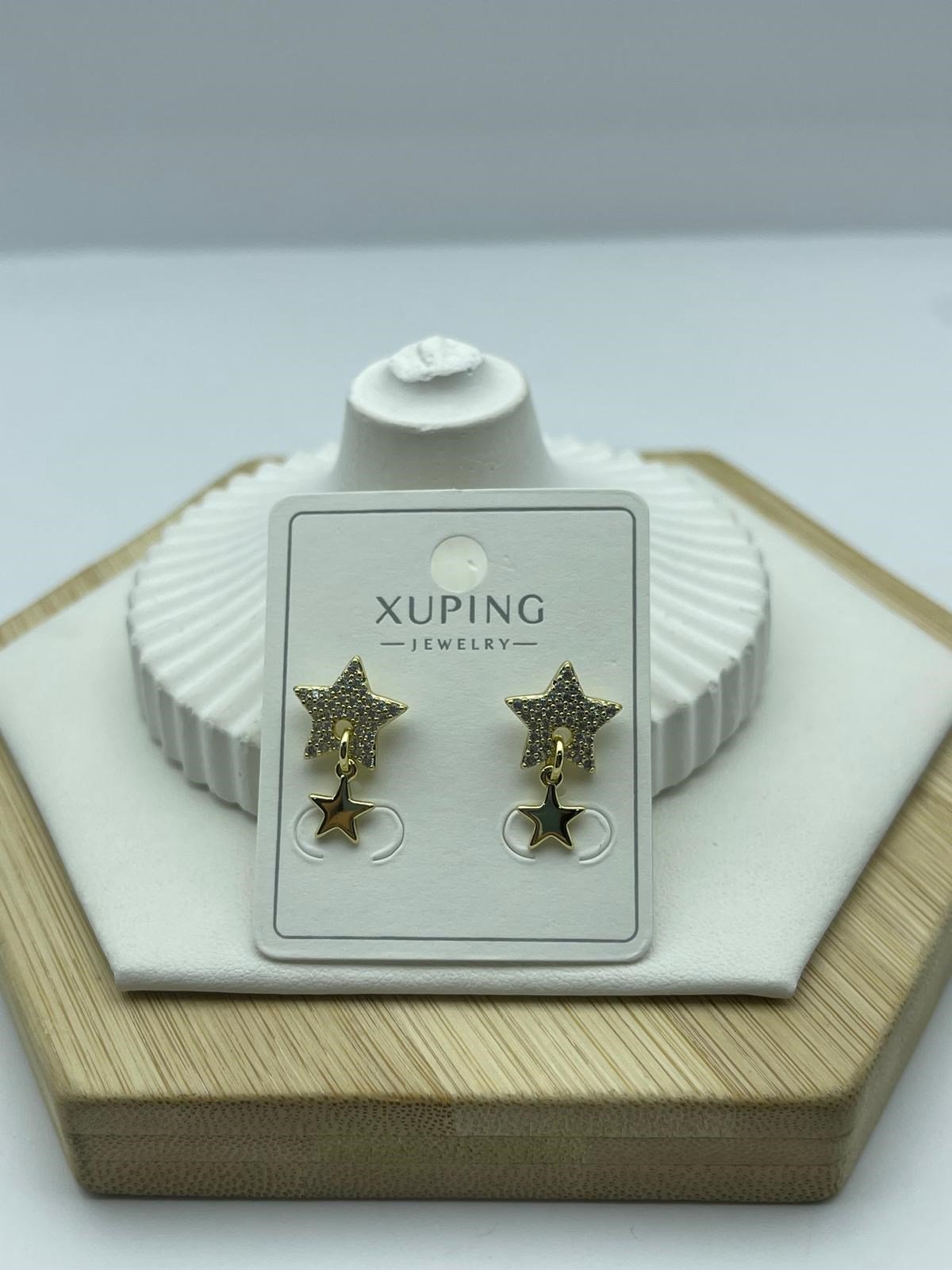 yıldız taşlı sallantılı xuping gold küpe 26xpkp111