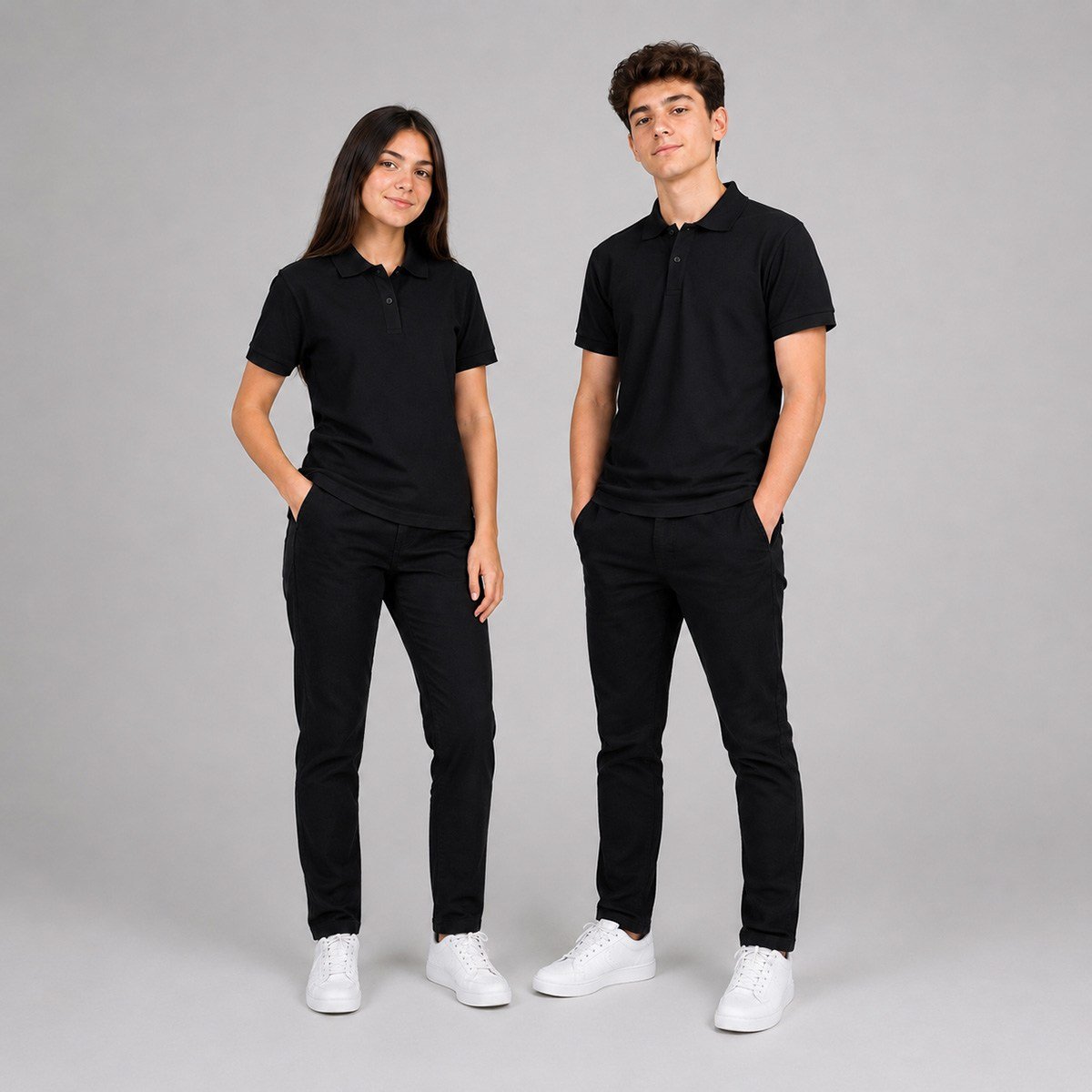 LİSE KISA KOL OKUL LAKOS TSHİRT 2XL-3XL-4XL. Siyah