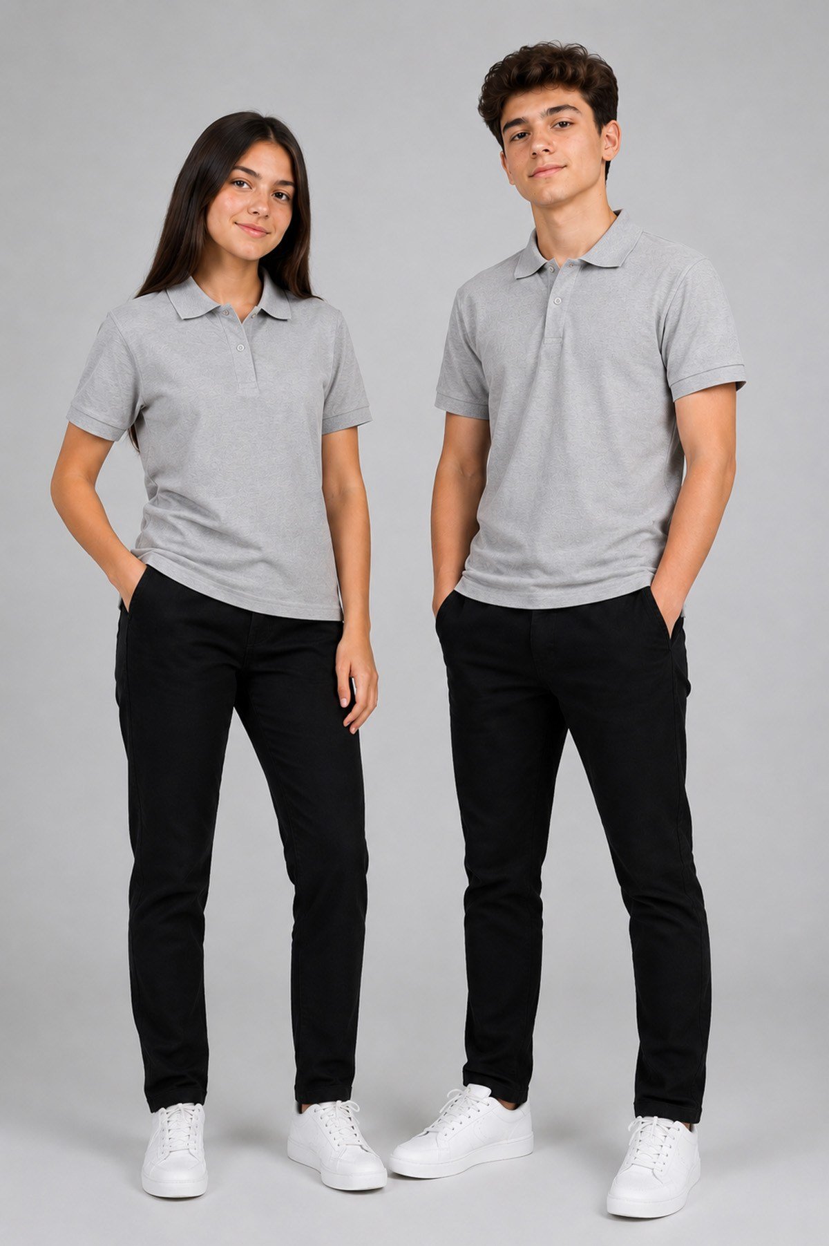 LİSE KISA KOL OKUL LAKOS TSHİRT S-M-L-XL Gri