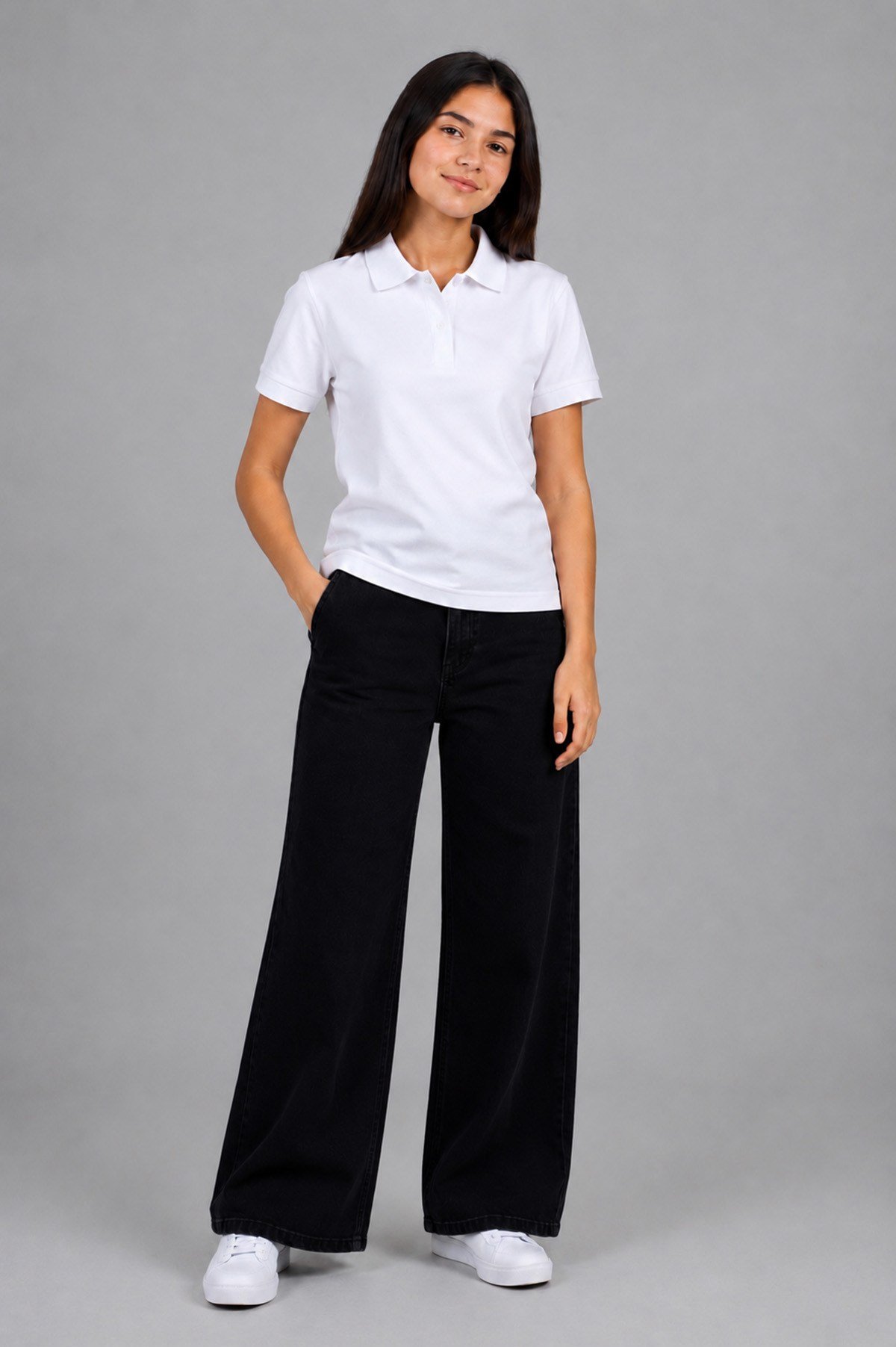 LİSE OKUL PANTOLONU KIZ PALAZZO 34-42 BEDEN Siyah