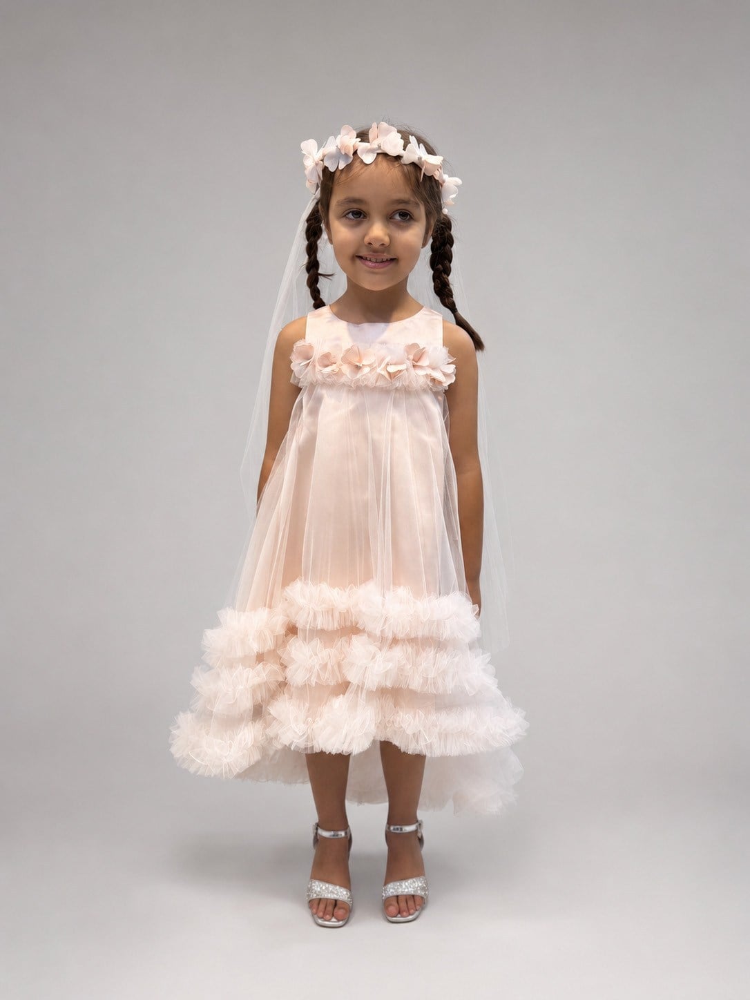 Miss Helina Abiye Elbise 2-6 Yaş Somon
