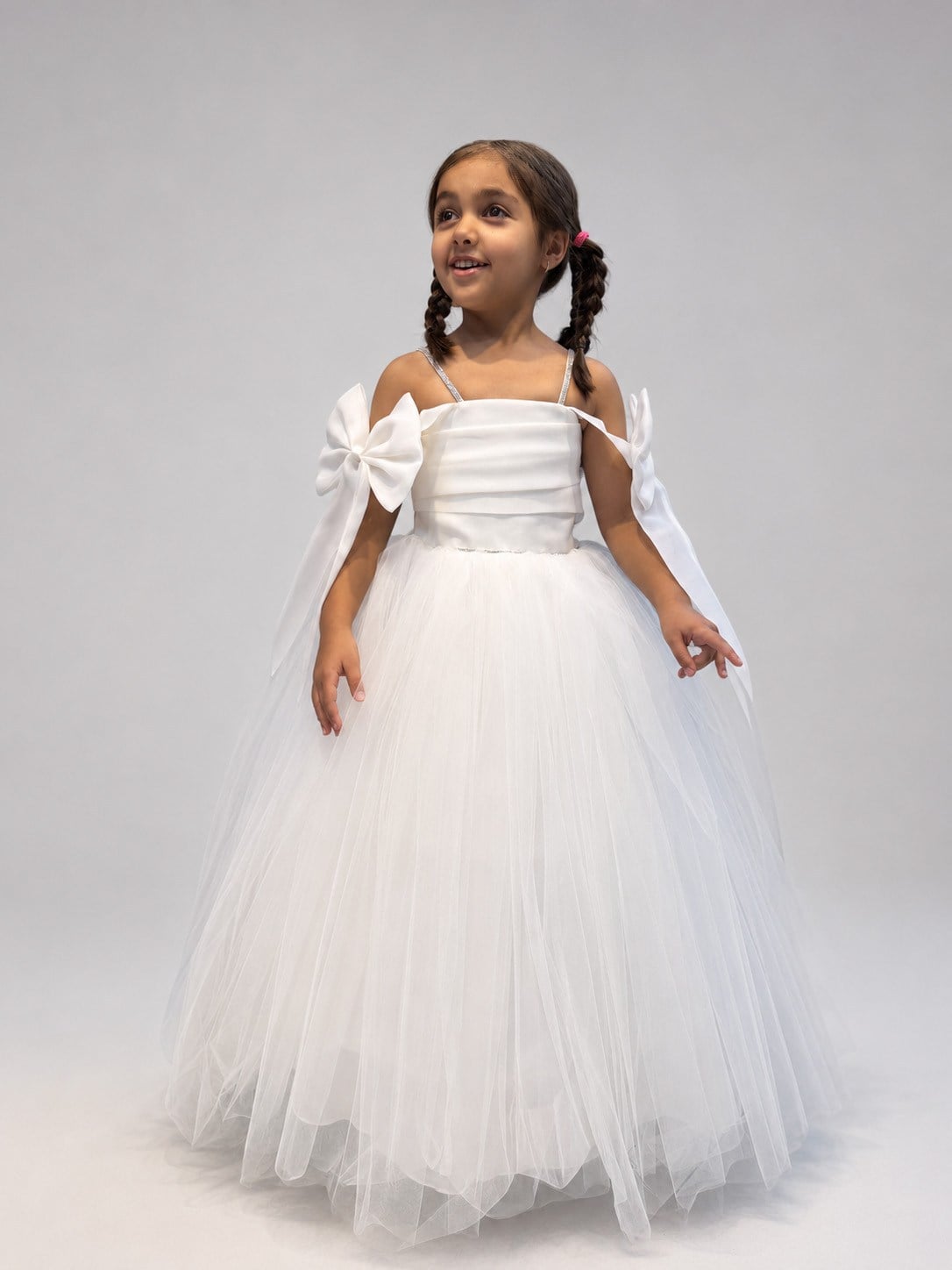 Miss Helina Abiye Elbise 6-10 Yaş Beyaz