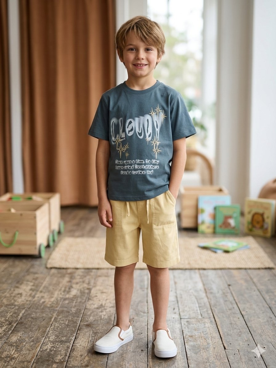 NK Kids Herme Şort 8-14 Yaş Sarı