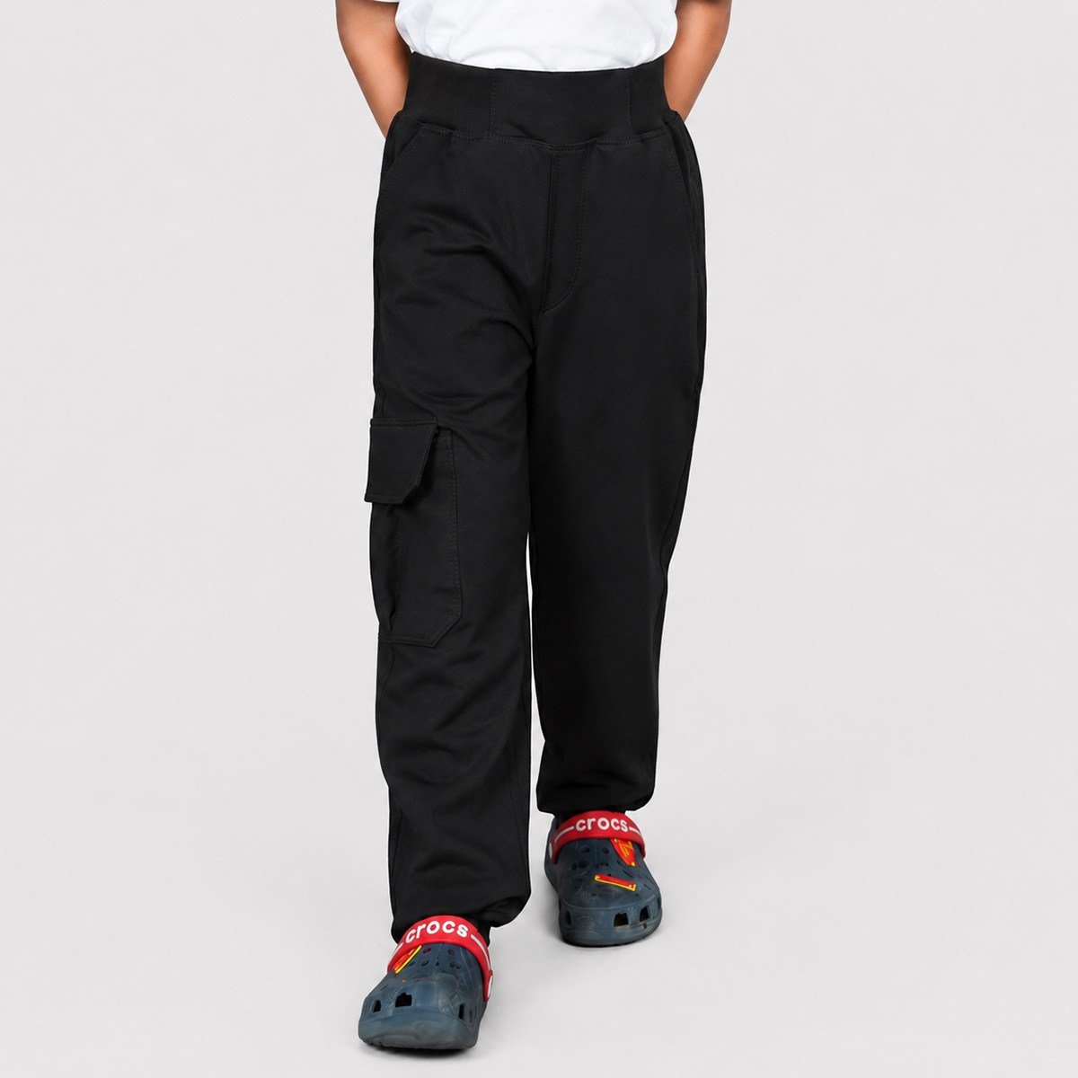 PENYE BELİ LASTİKLİ OKUL PANTOLONU 6-10 YAŞ Siyah