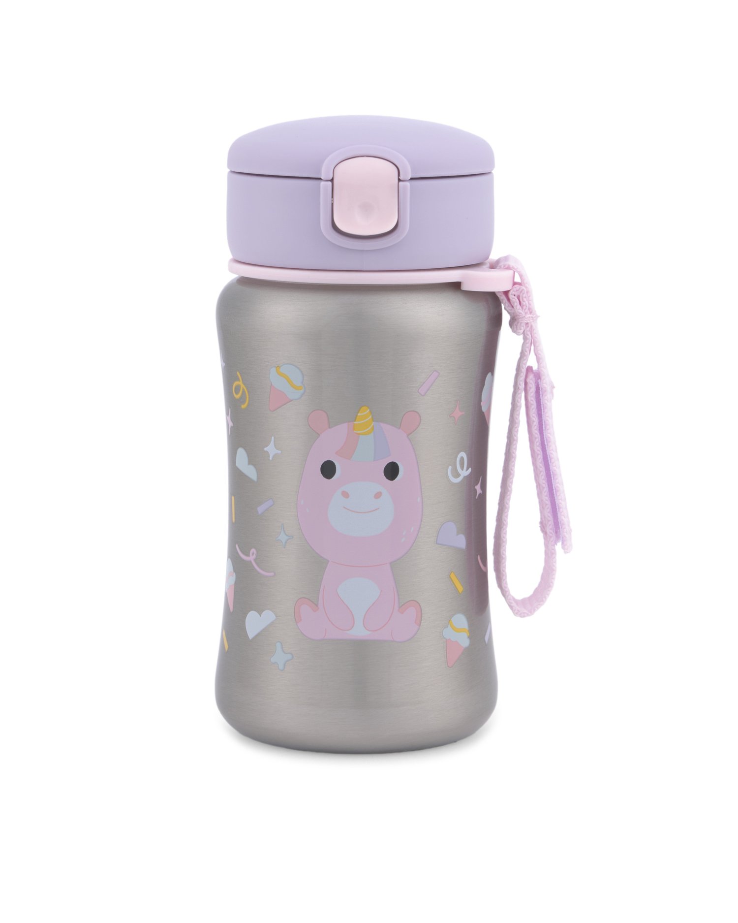 SKIPHOP Besties Squad Pipetli Paslanmaz Çelik Suluk Unicorn Pembe