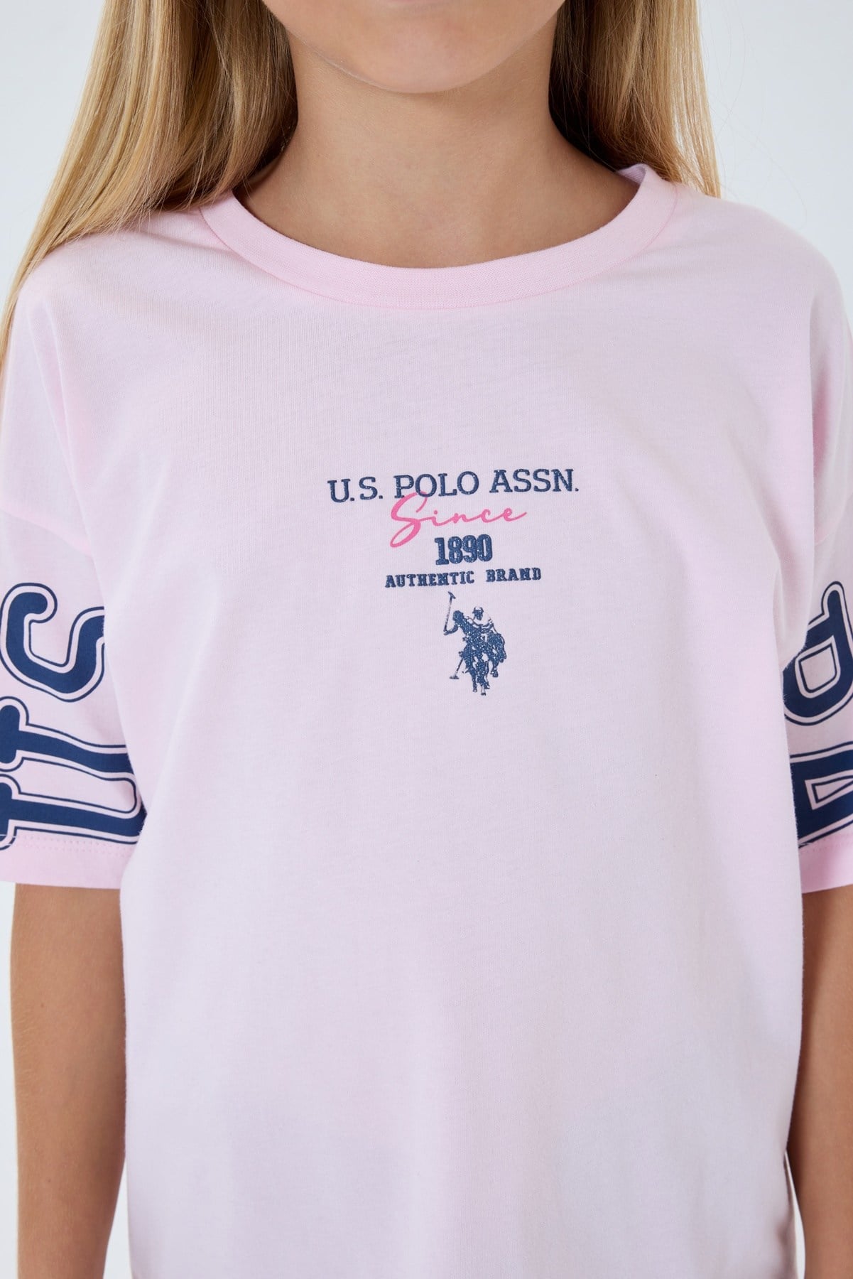U.S. POLO ASSN Şort Takım 4-8 Yaş Pembe