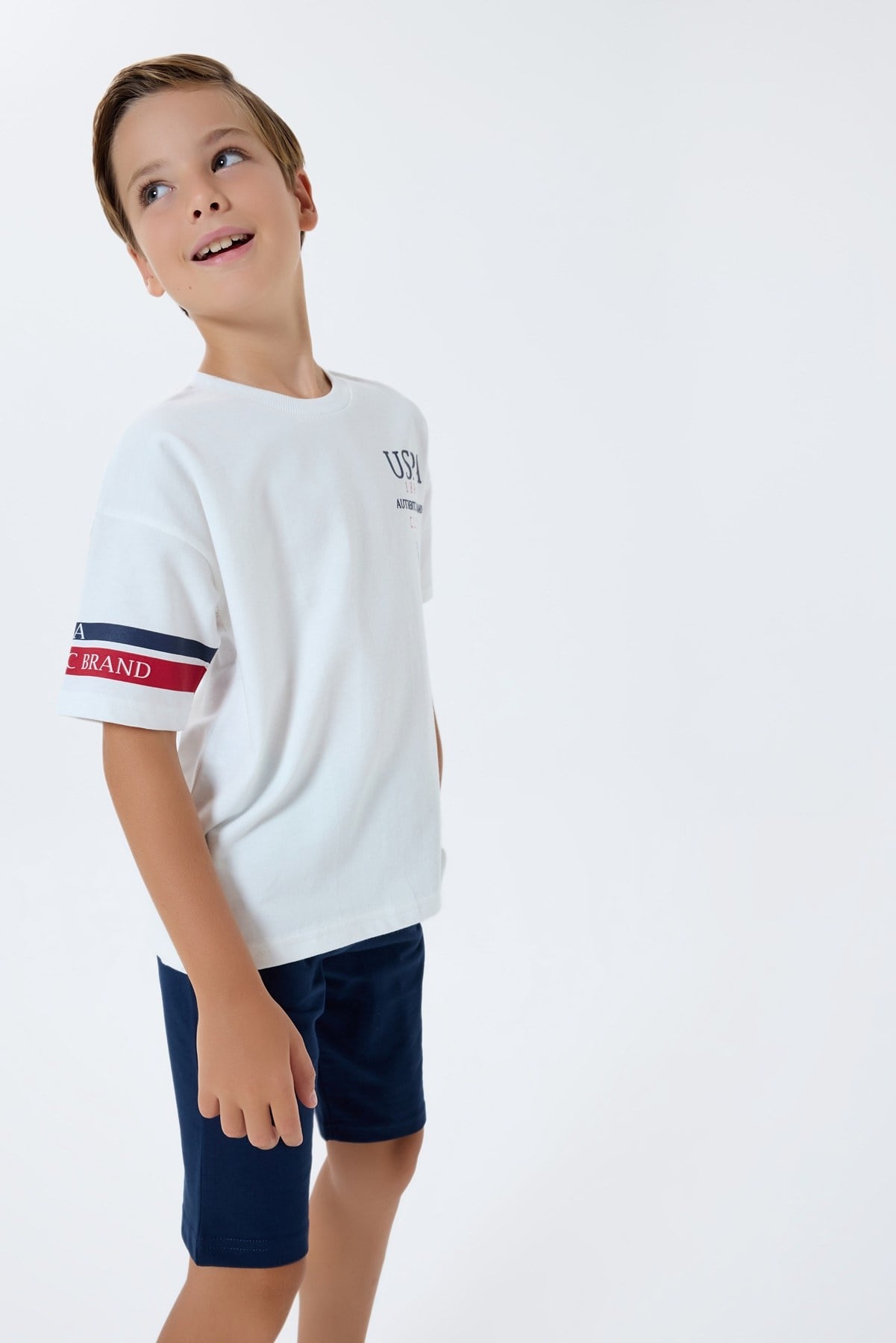 U.S. POLO ASSN Şort Takım 9-14 Yaş Beyaz