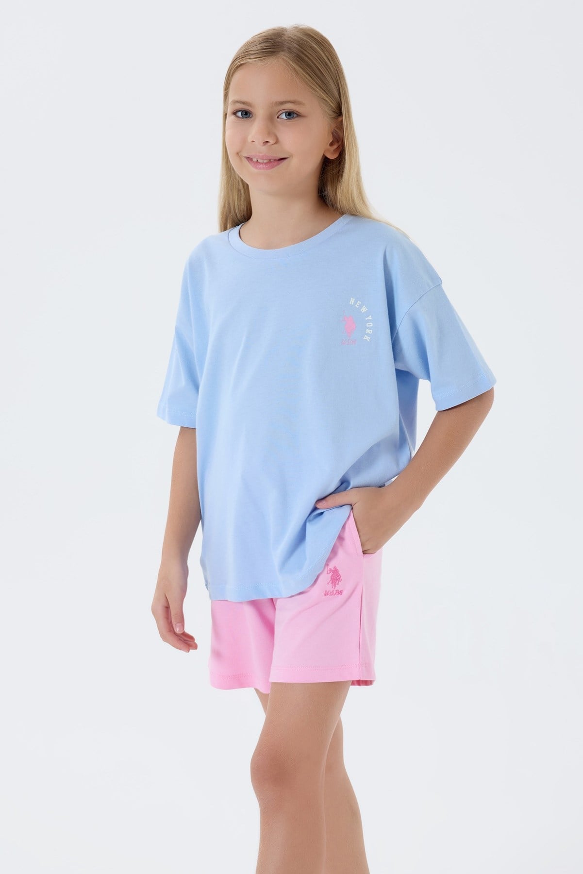 U.S. POLO ASSN Şort Takım 4-8Yaş Mavi