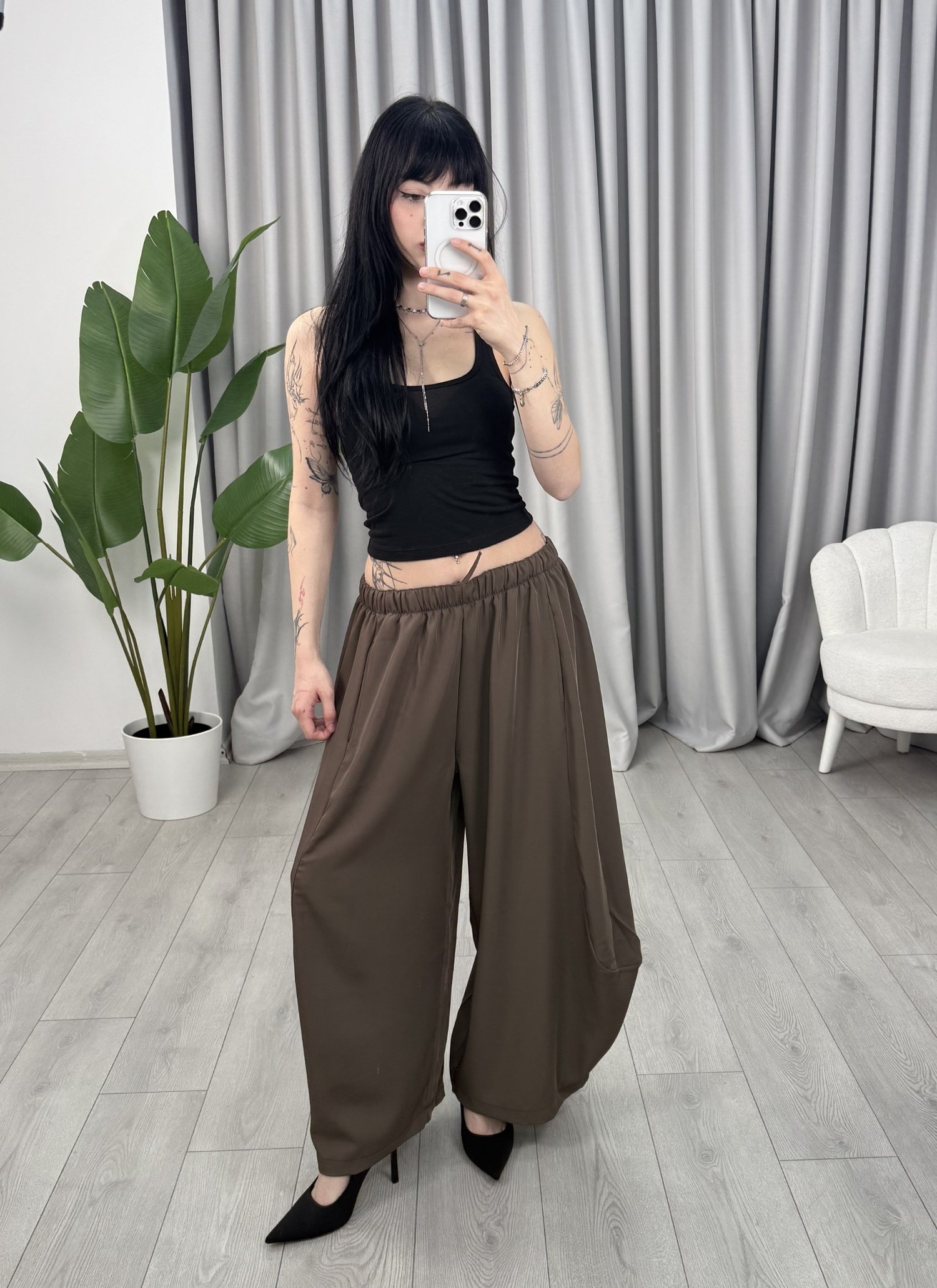  Nelly Şalvar Pantolon Kahve