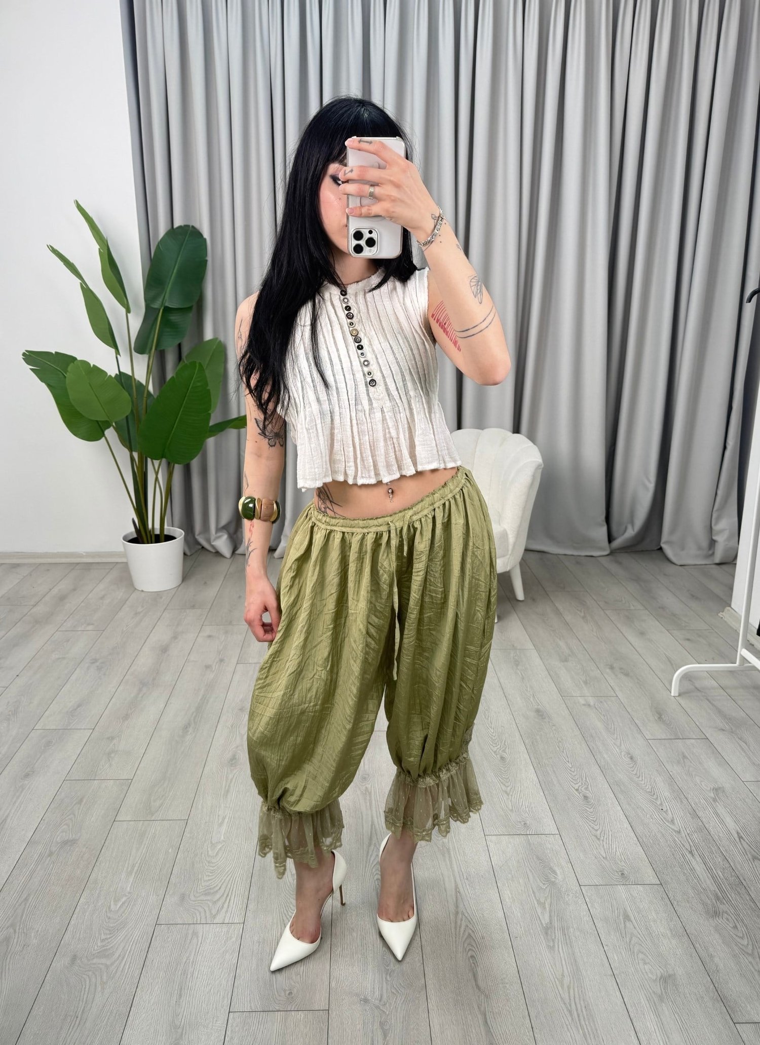 Adele Pantolon Yeşil