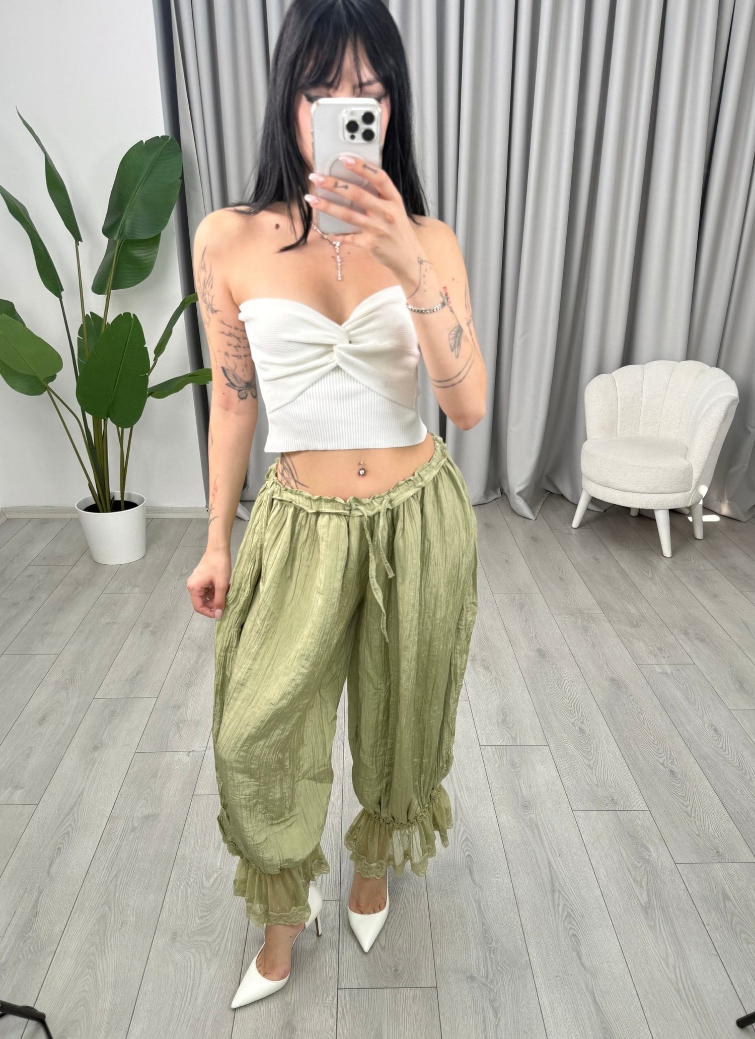 Adele Pantolon Yeşil