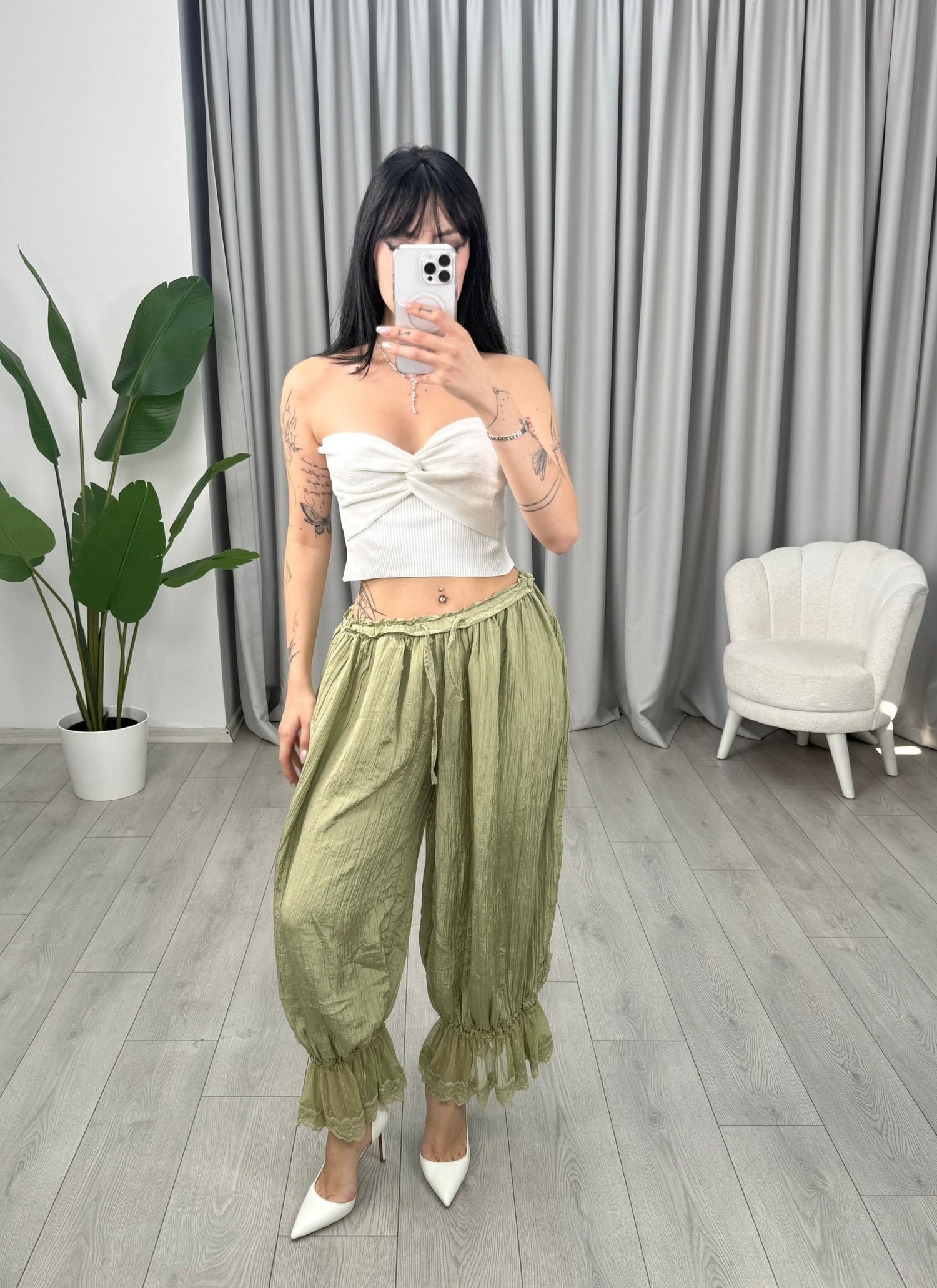 Adele Pantolon Yeşil