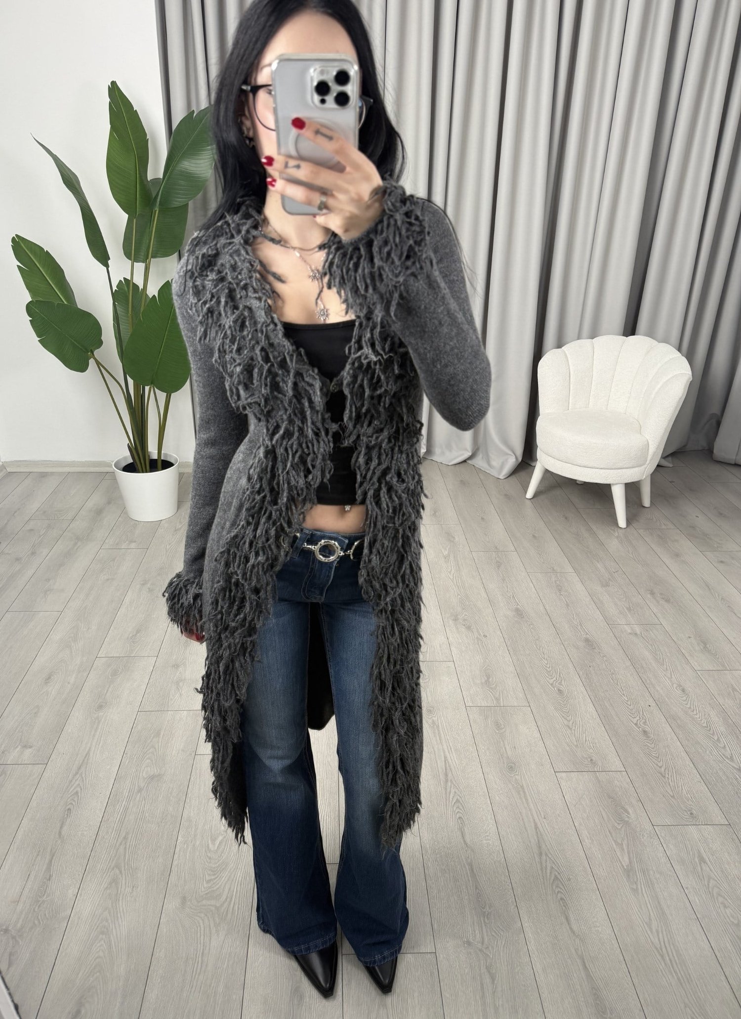 Amelya Hırka Antrasit